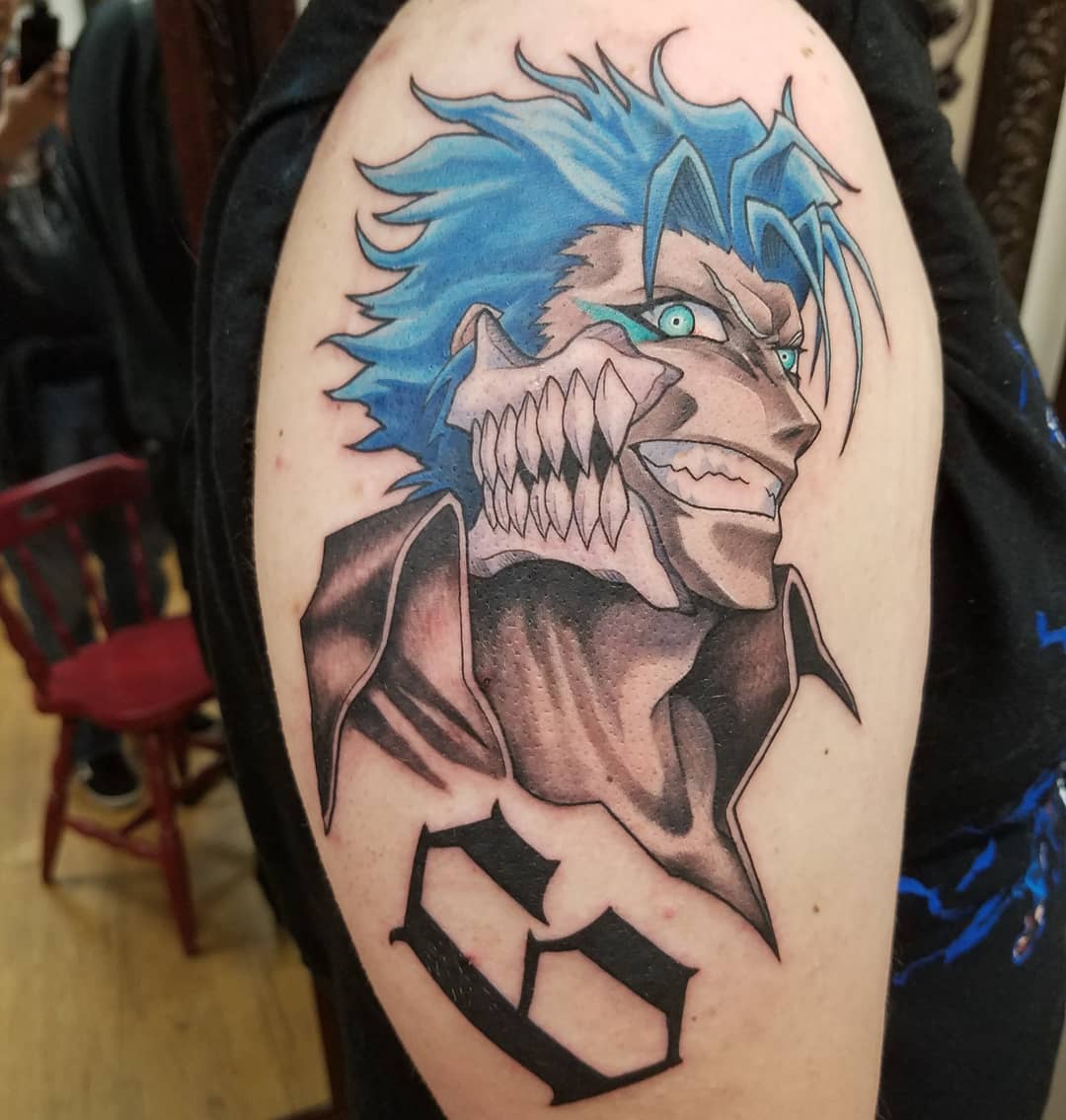 Grimjaw Bleach Anime Tatuaje