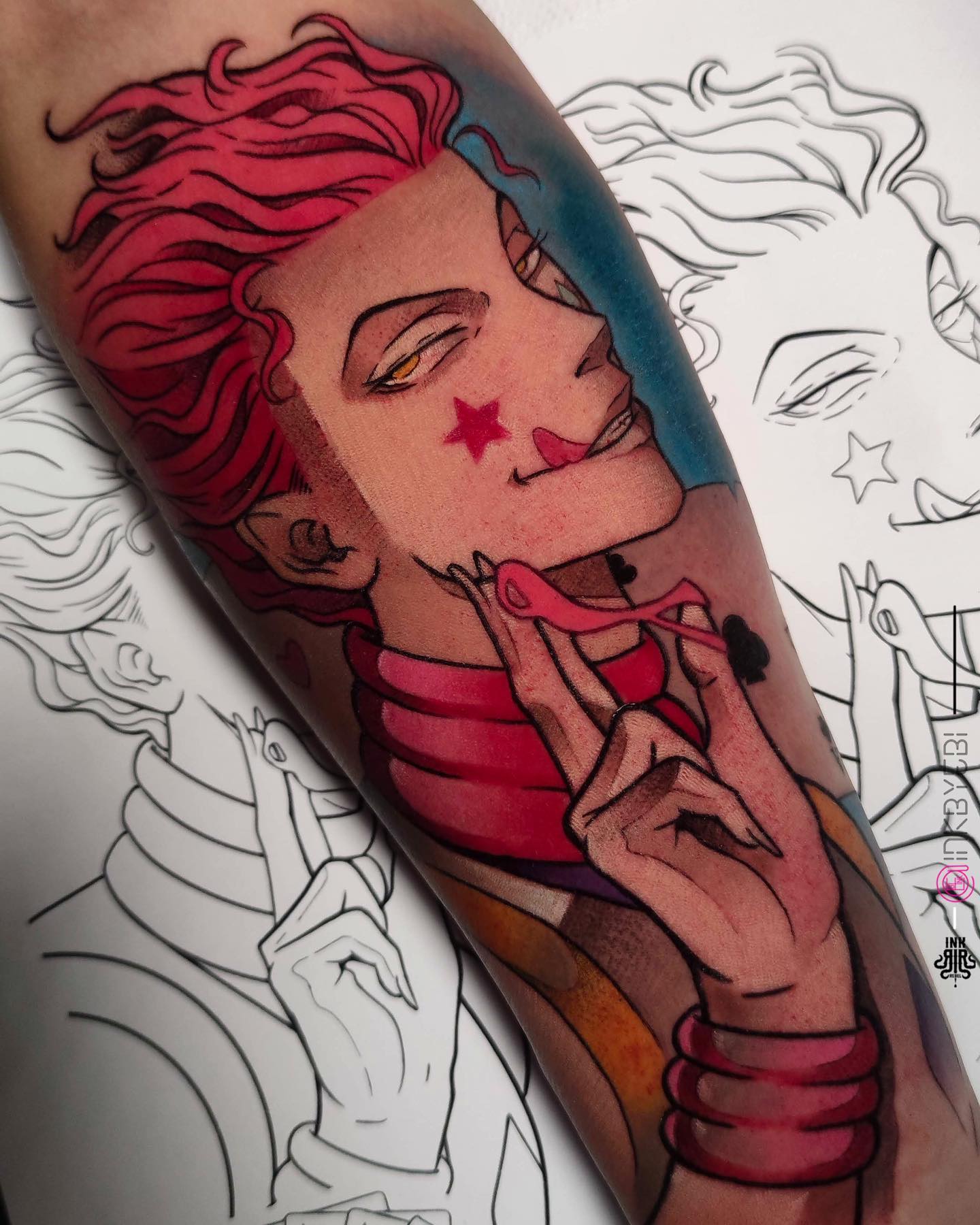 Hunter x Hunter Hisoka Tatuaje de anime