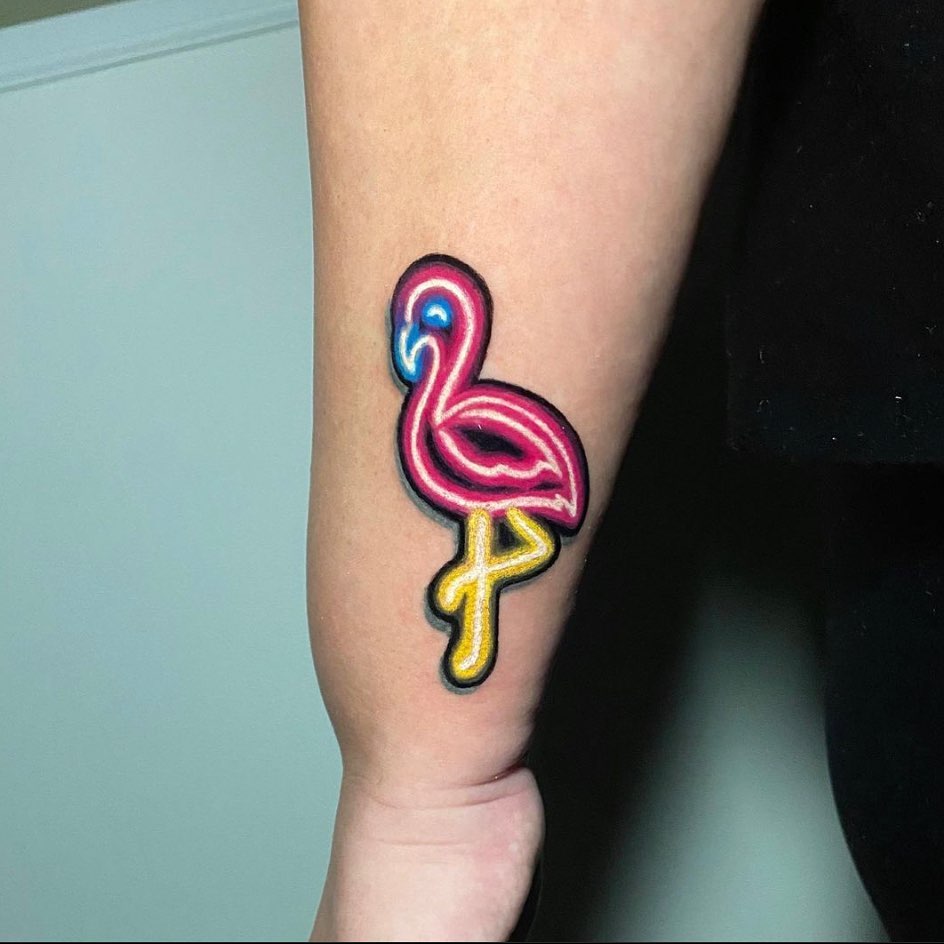 Tatuaje de muñeca de Flamenco