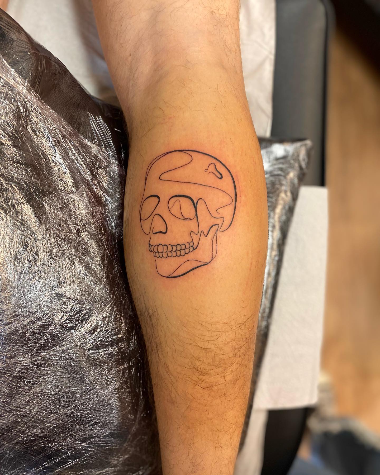 Diseño de calavera de tatuaje de ternero