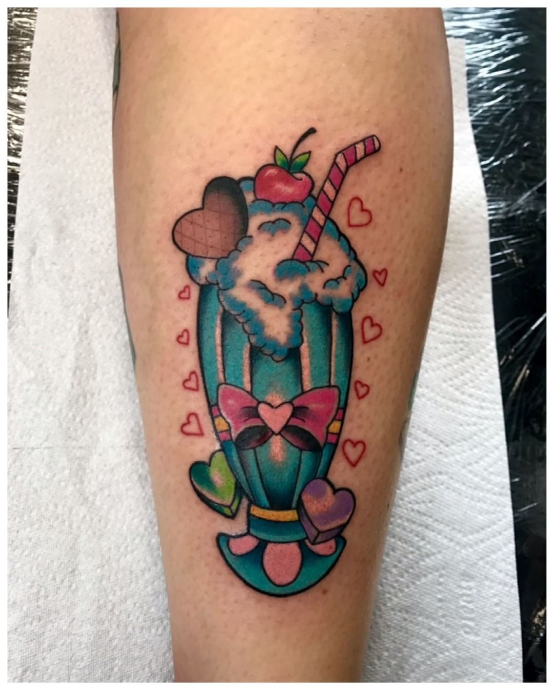 Divertido Tatuaje de Becerro Dulces