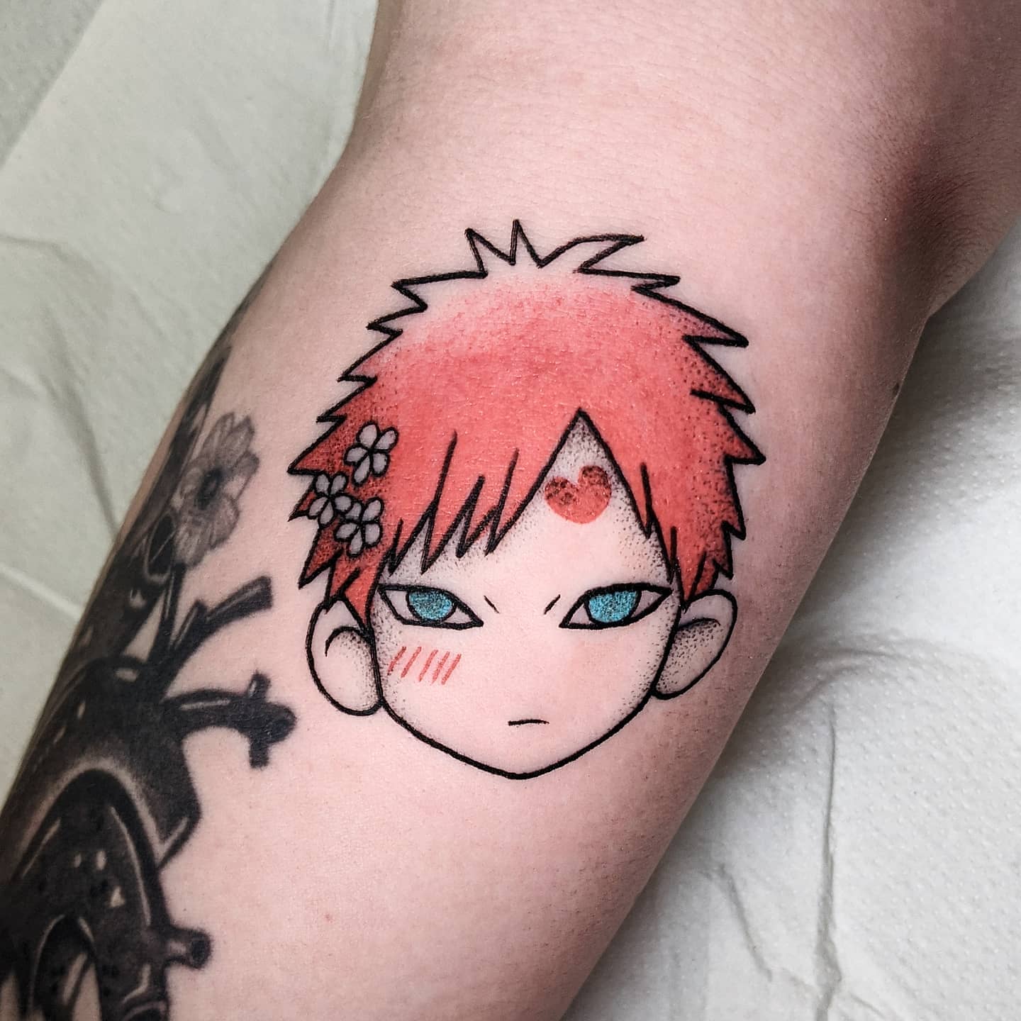 Mini Tatuaje Pequeño de Gaara
