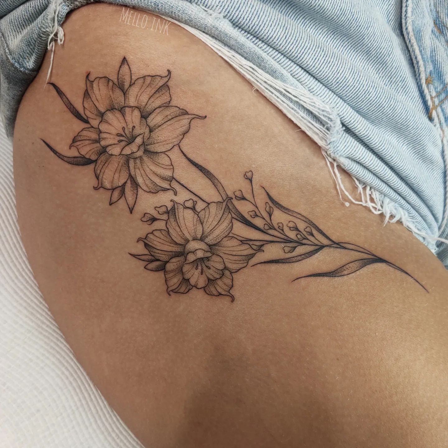 Muslo Tatuaje Narciso