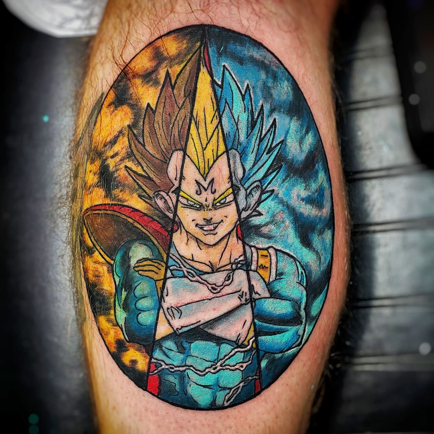 Tatuaje de becerro de Dragon Ball