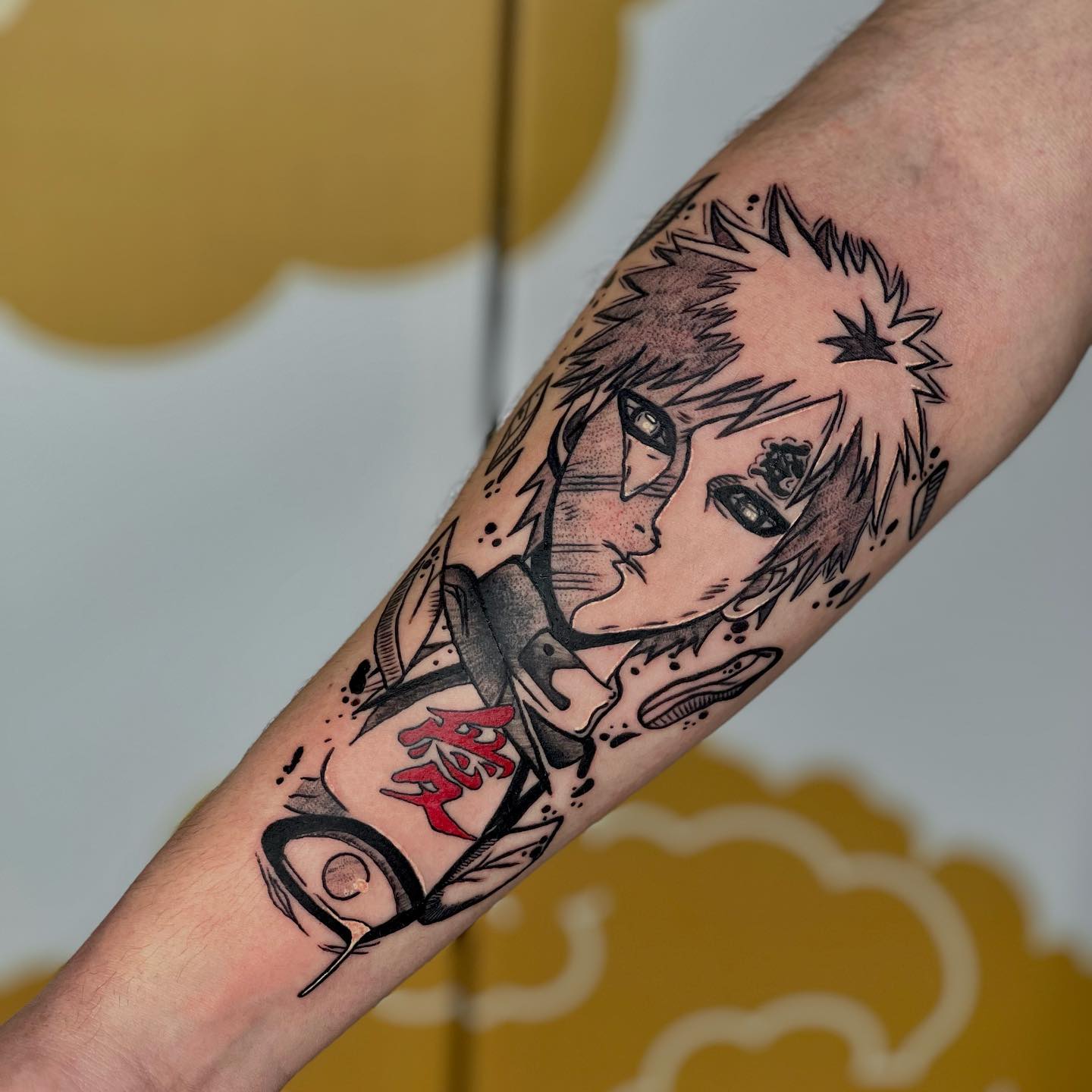 Tatuaje de Gaara en el antebrazo
