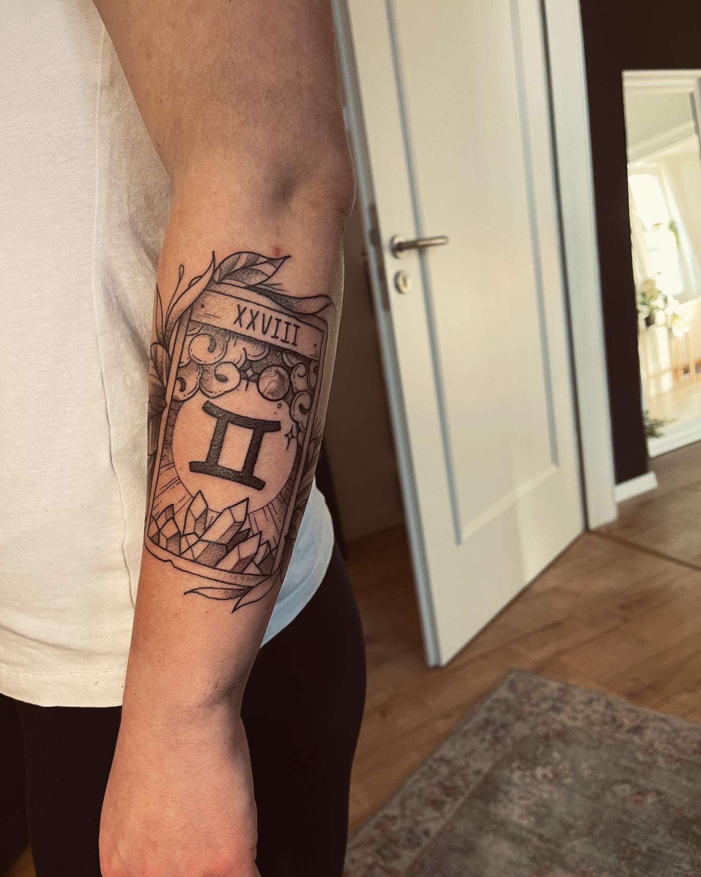 Tatuaje de Géminis Azul