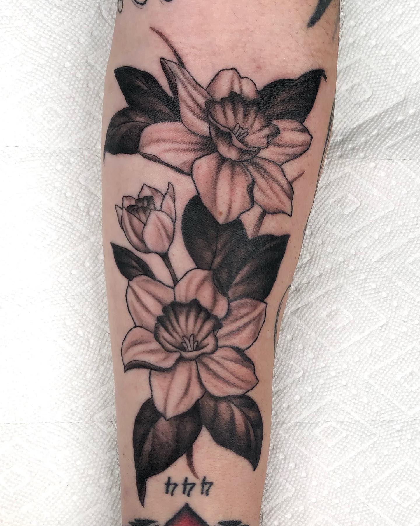 Tatuaje de narciso negro