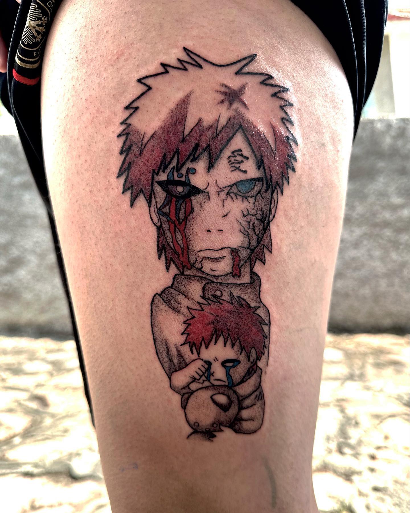 Tatuaje sentimental único de Gaara