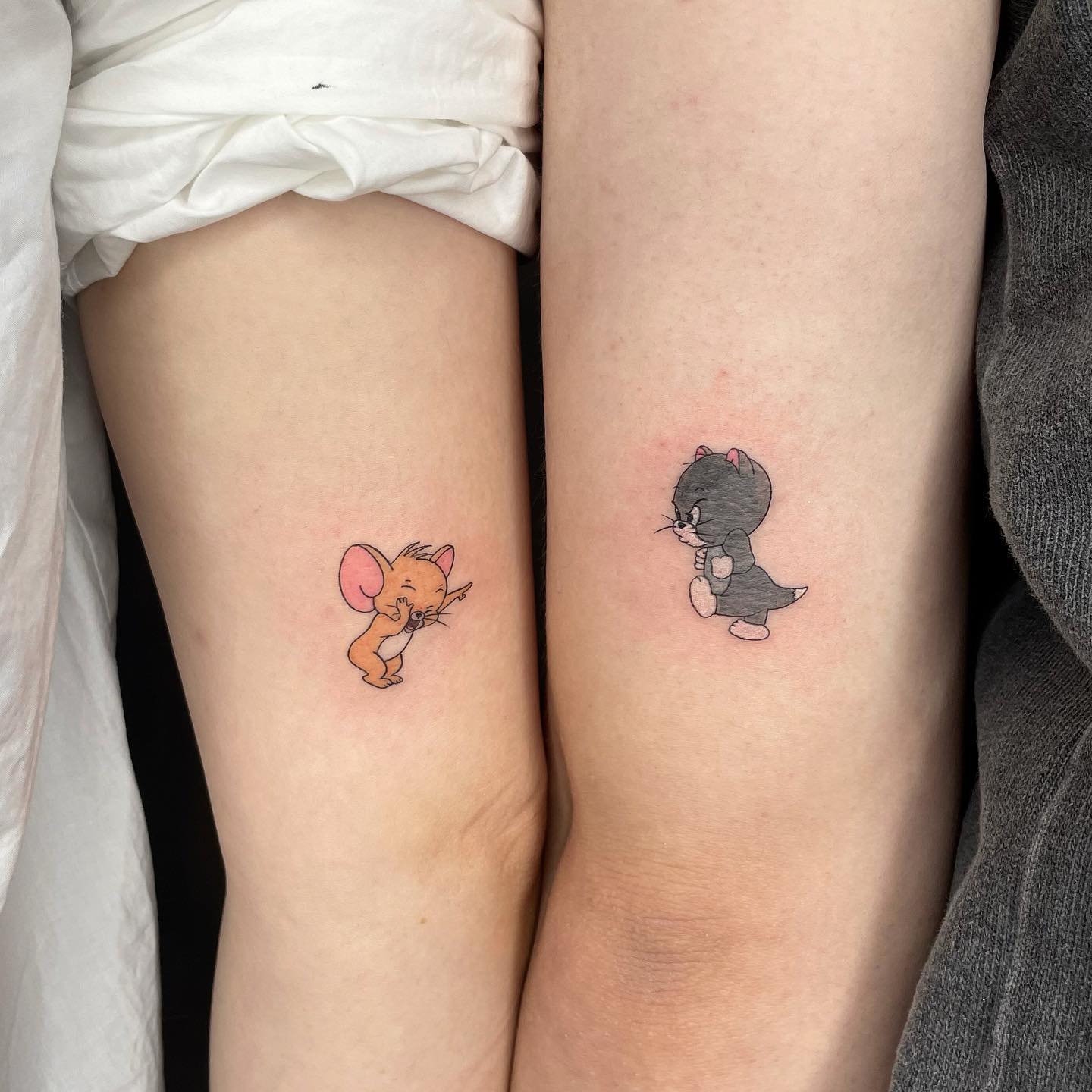 Tatuajes Divertidos de Parejas de Dibujos Animados
