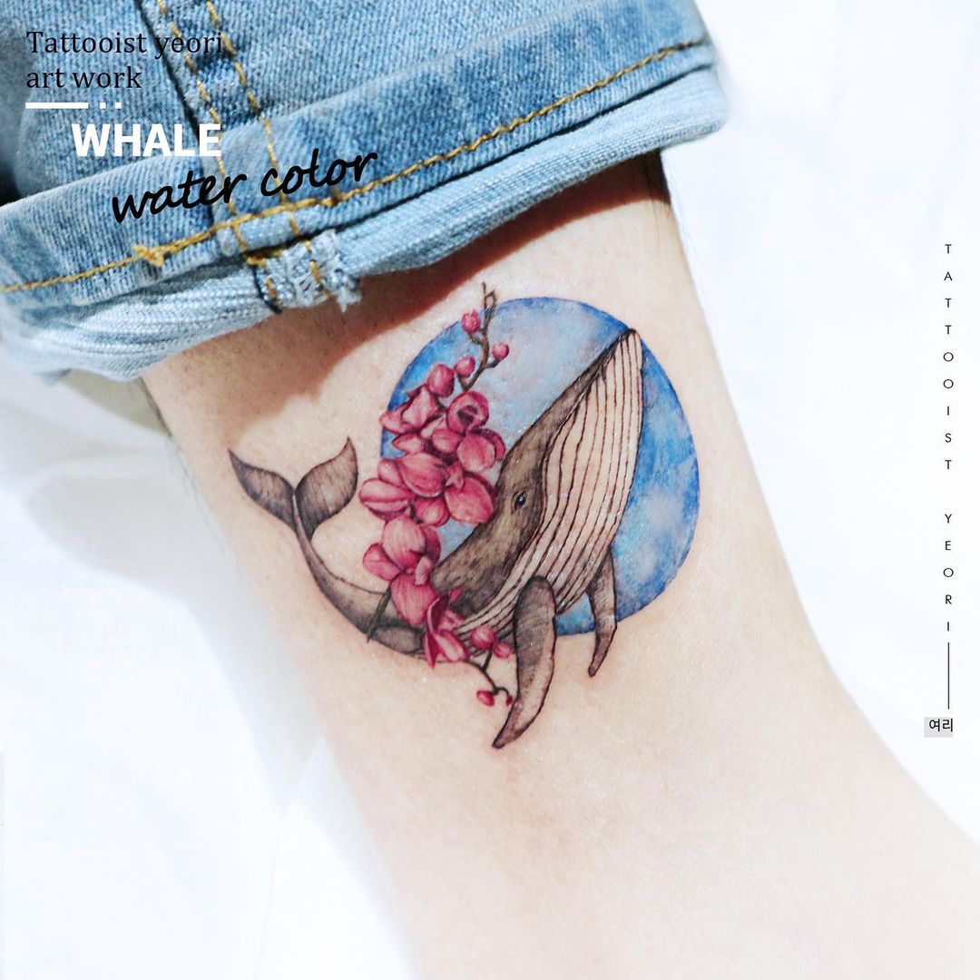 Ballena y Un tatuaje de orquÃdea