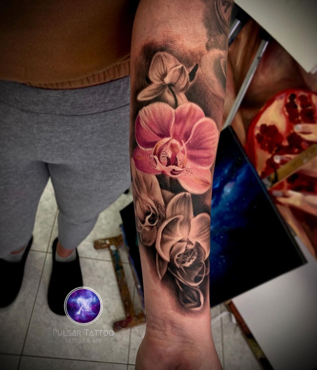 Muñeca Antebrazo OrquÃdea Tatuaje