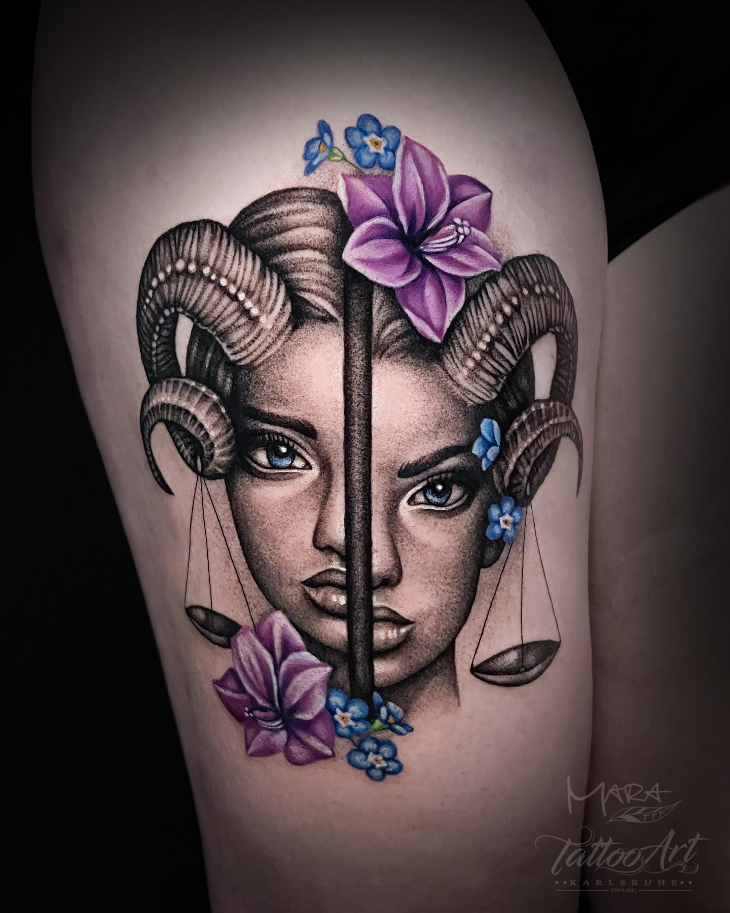 Tatuaje de Carnero con Muslo Gigante