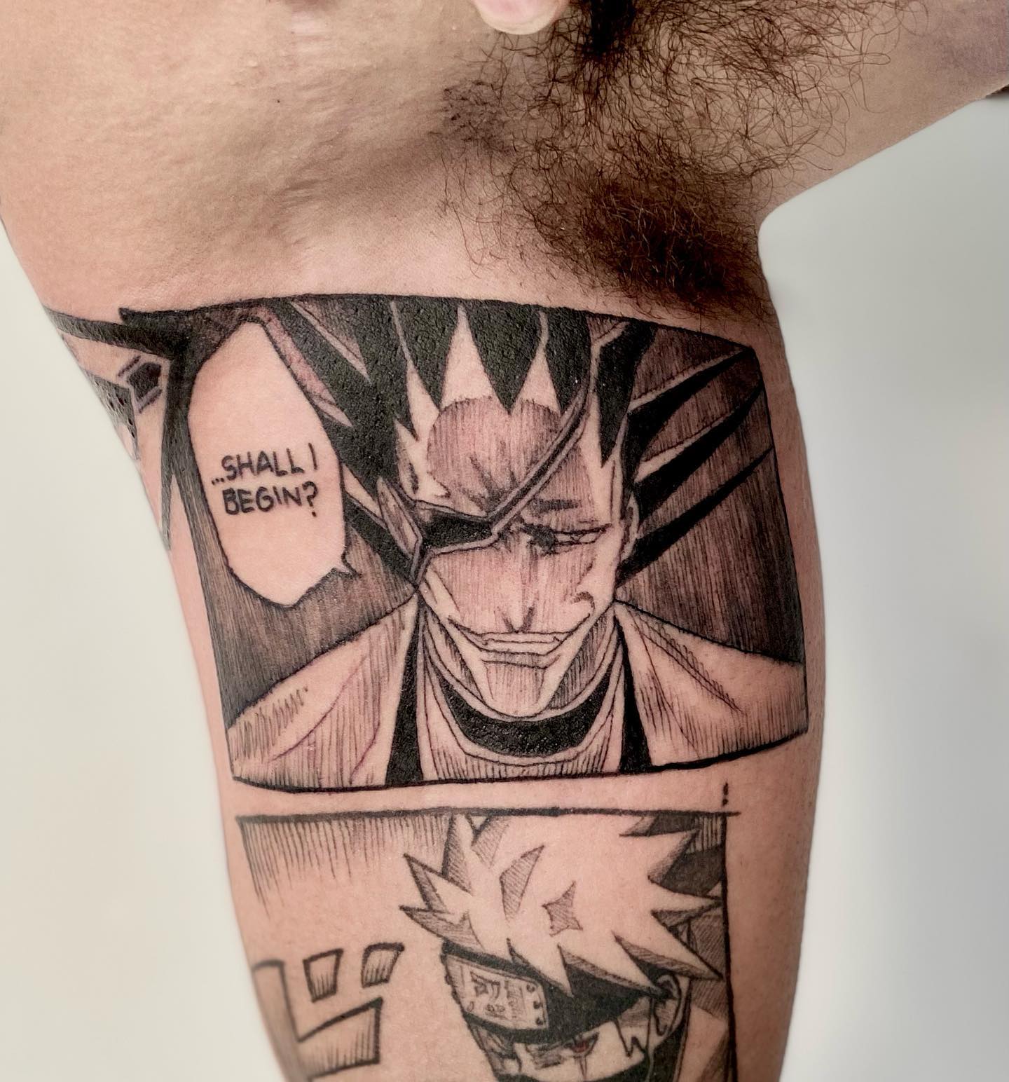 Tatuaje de la forma hueca y colorida de Ichigo.