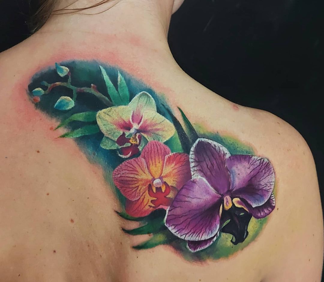 Tatuaje de OrquÃdea de Cuello Gigante