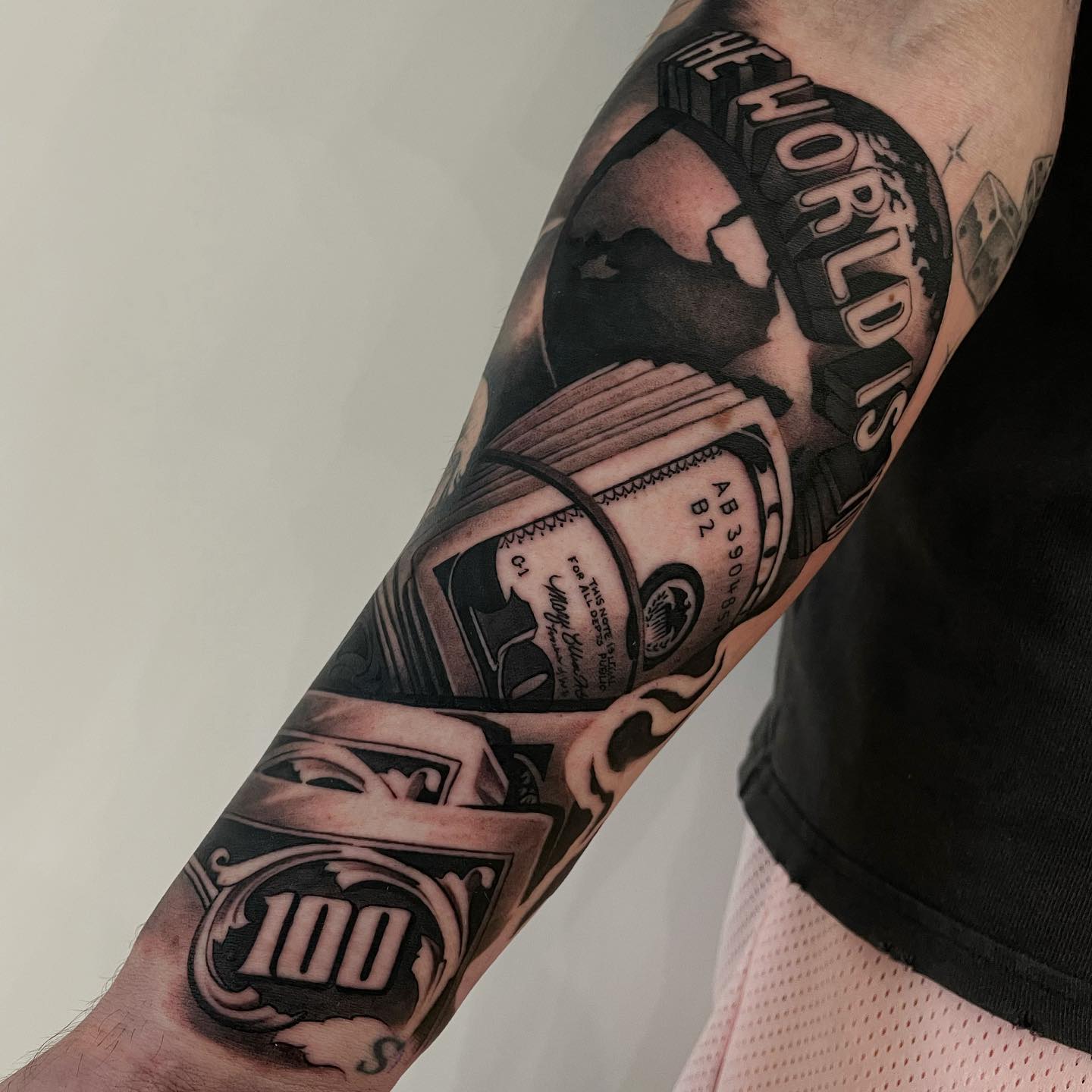Billetes de dólar, Dinero, Tatuaje de dinero.