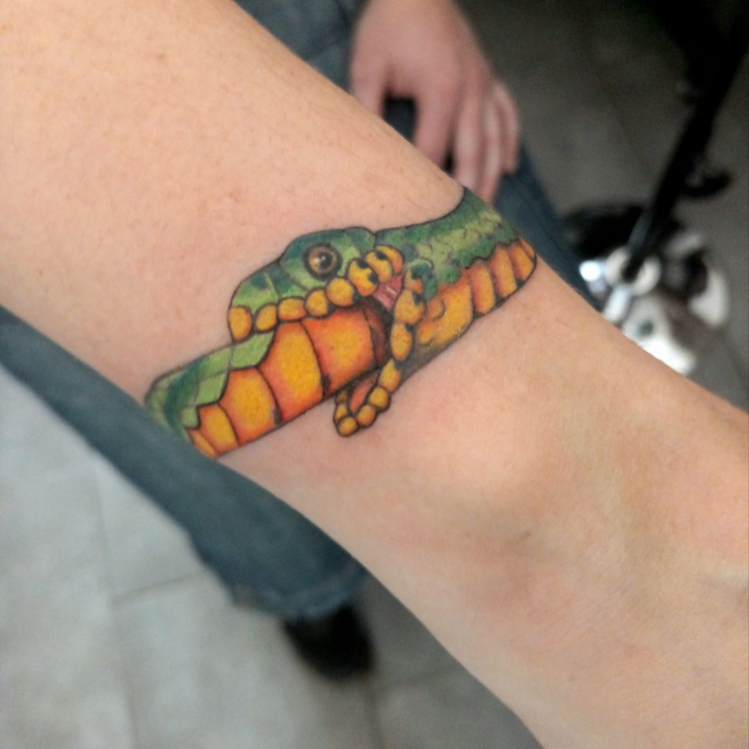 Impresión Verde Tatuaje Ouroboros