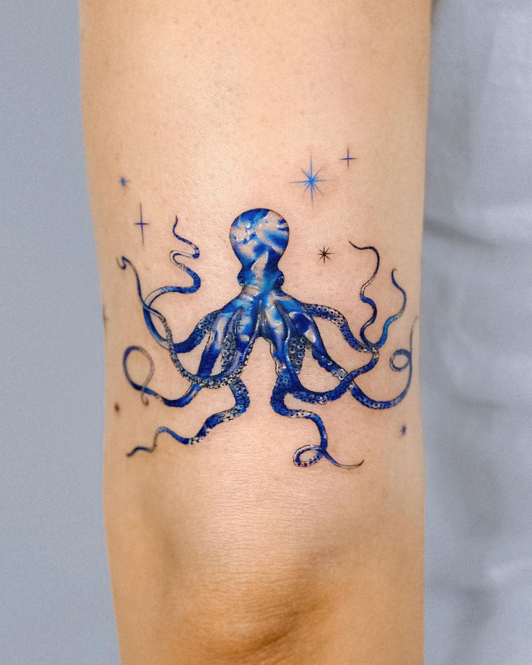 Tatuaje de pulpo celestial