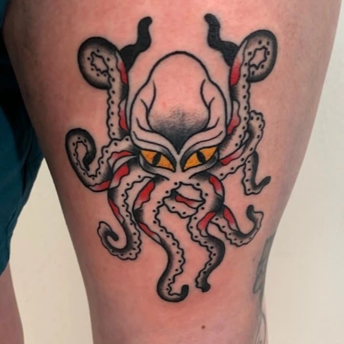 Tatuaje de Pulpo de la Vieja Escuela