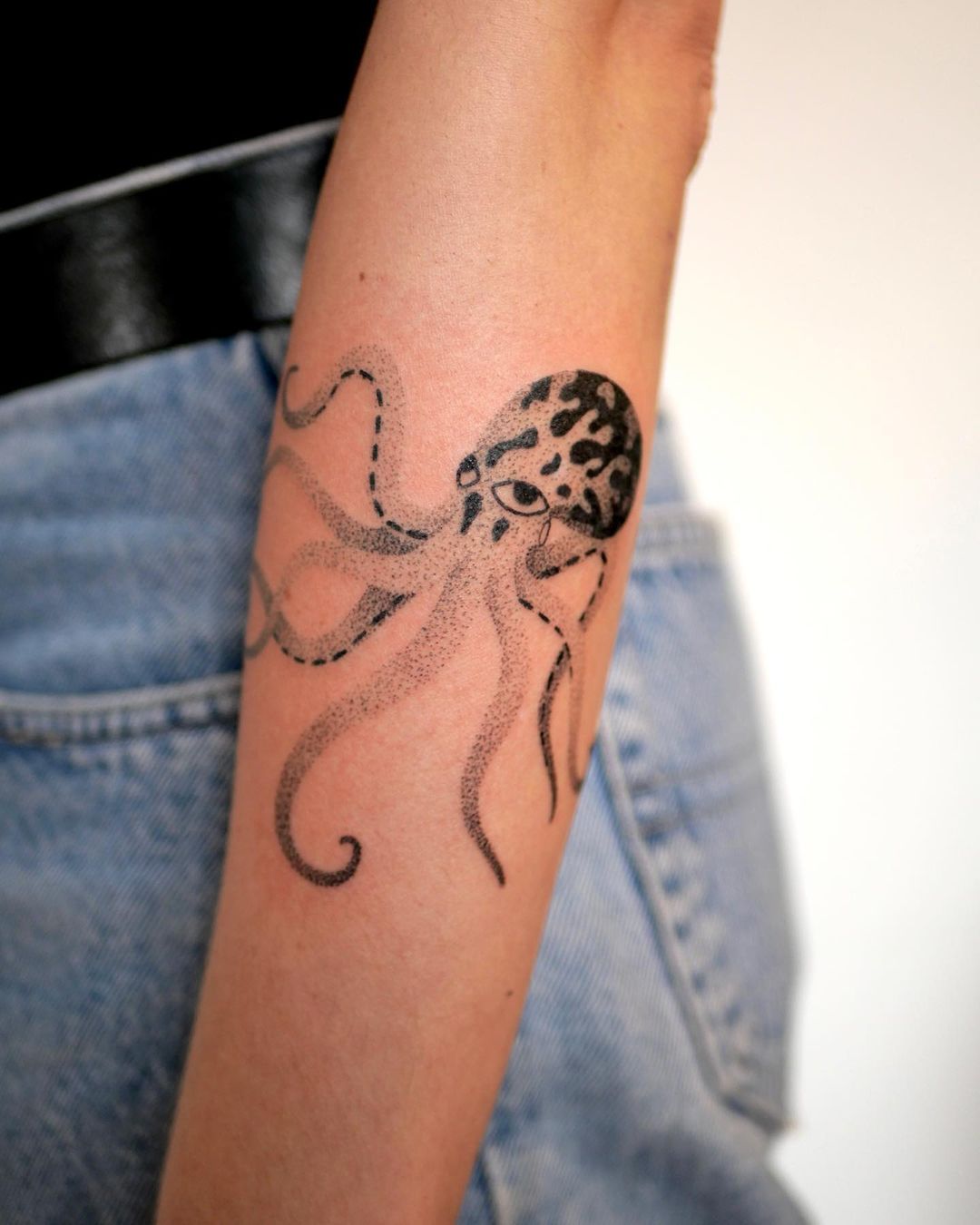 Tatuaje de pulpo hecho a mano