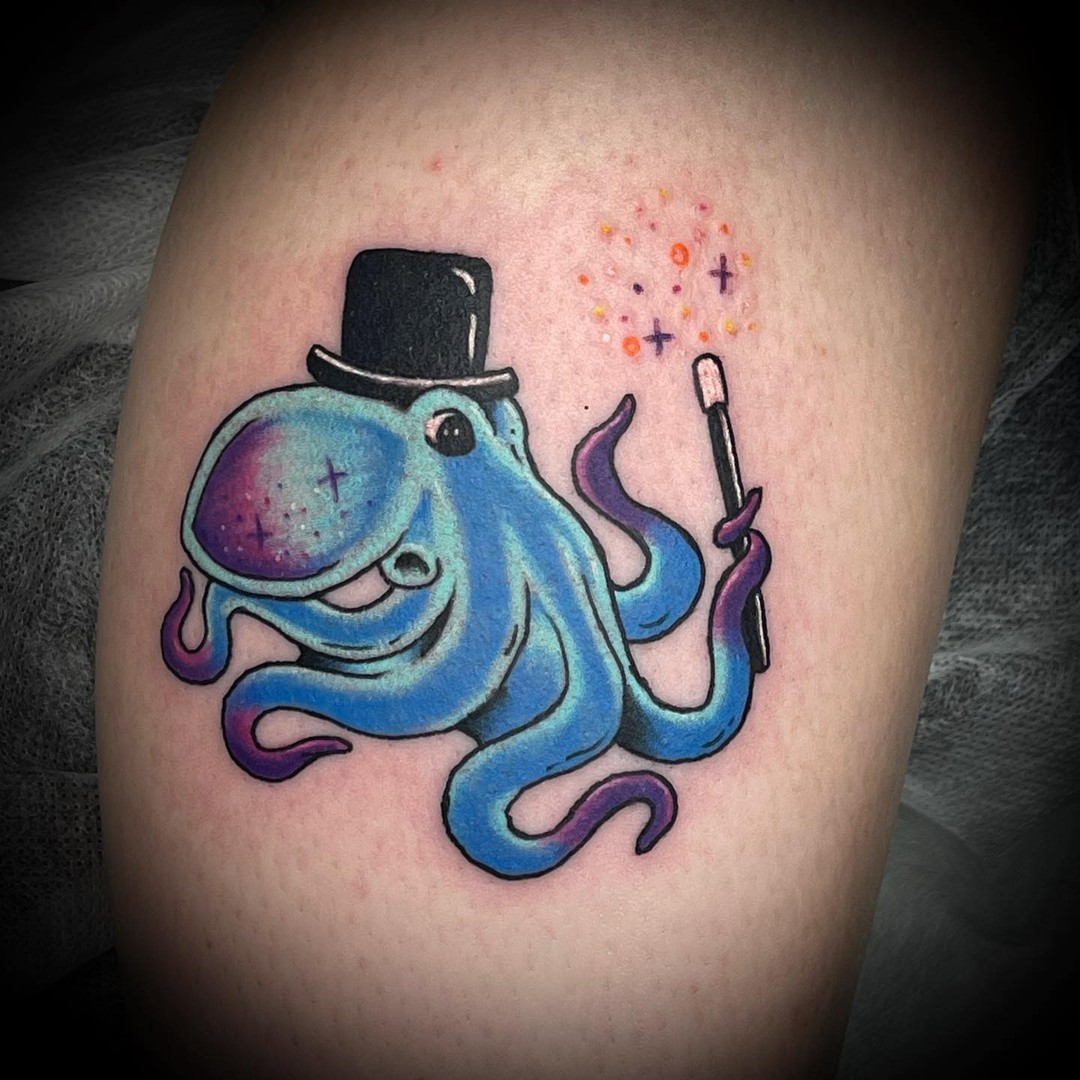 Tatuaje de pulpo mago