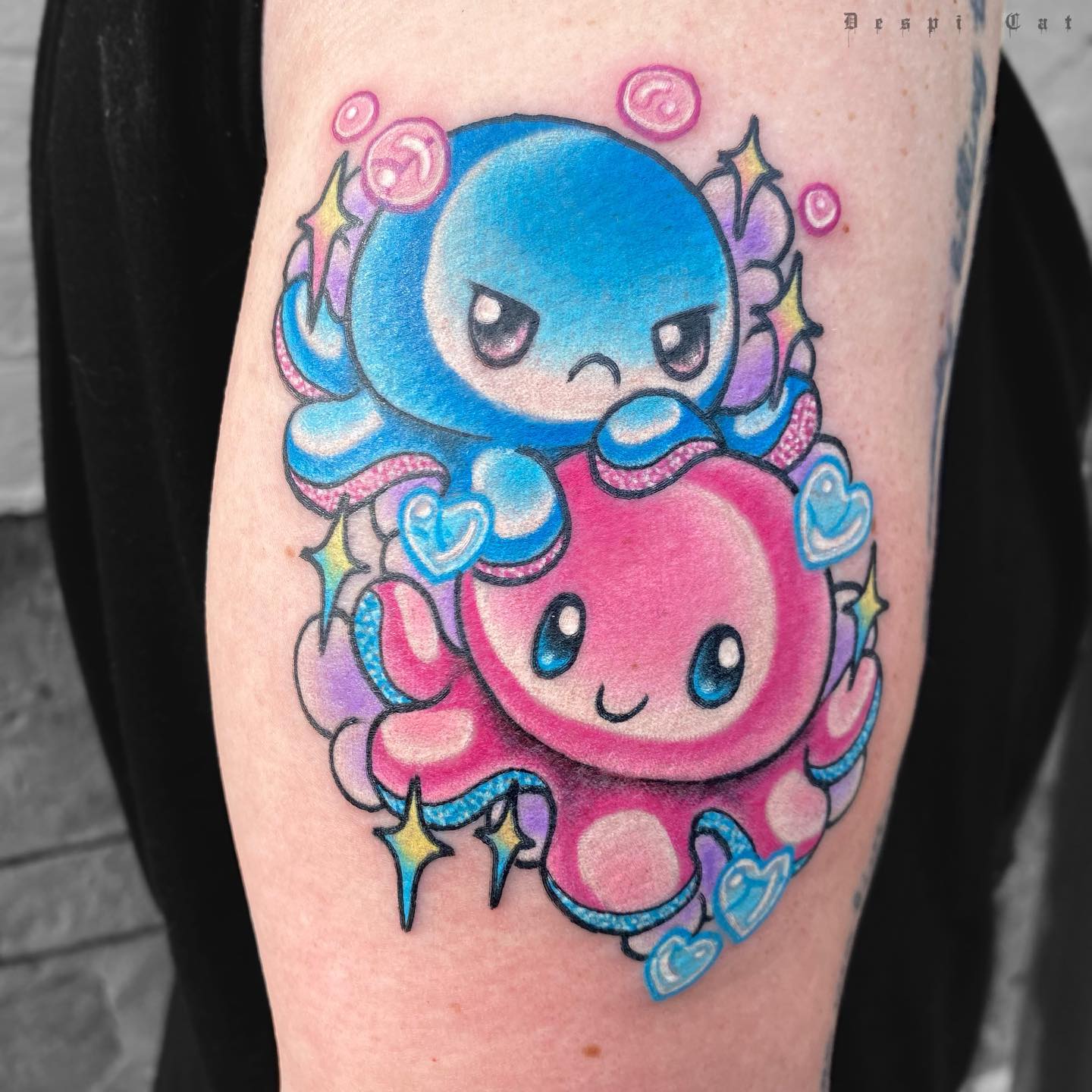 Tatuaje de pulpos adorables