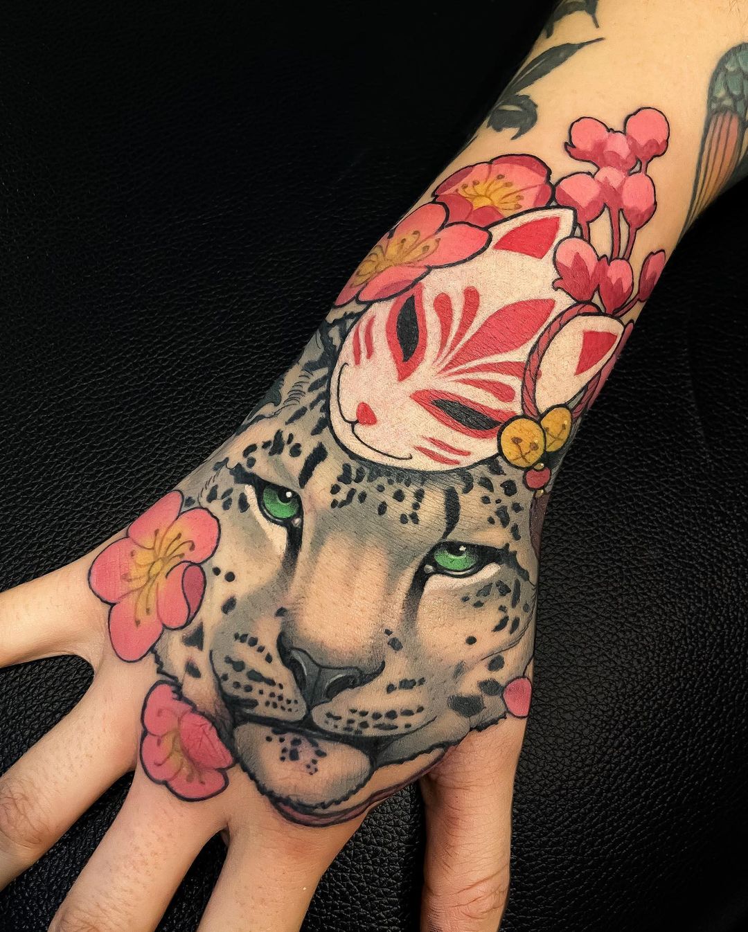 Tatuajes de Kitsune de Manga Colorido