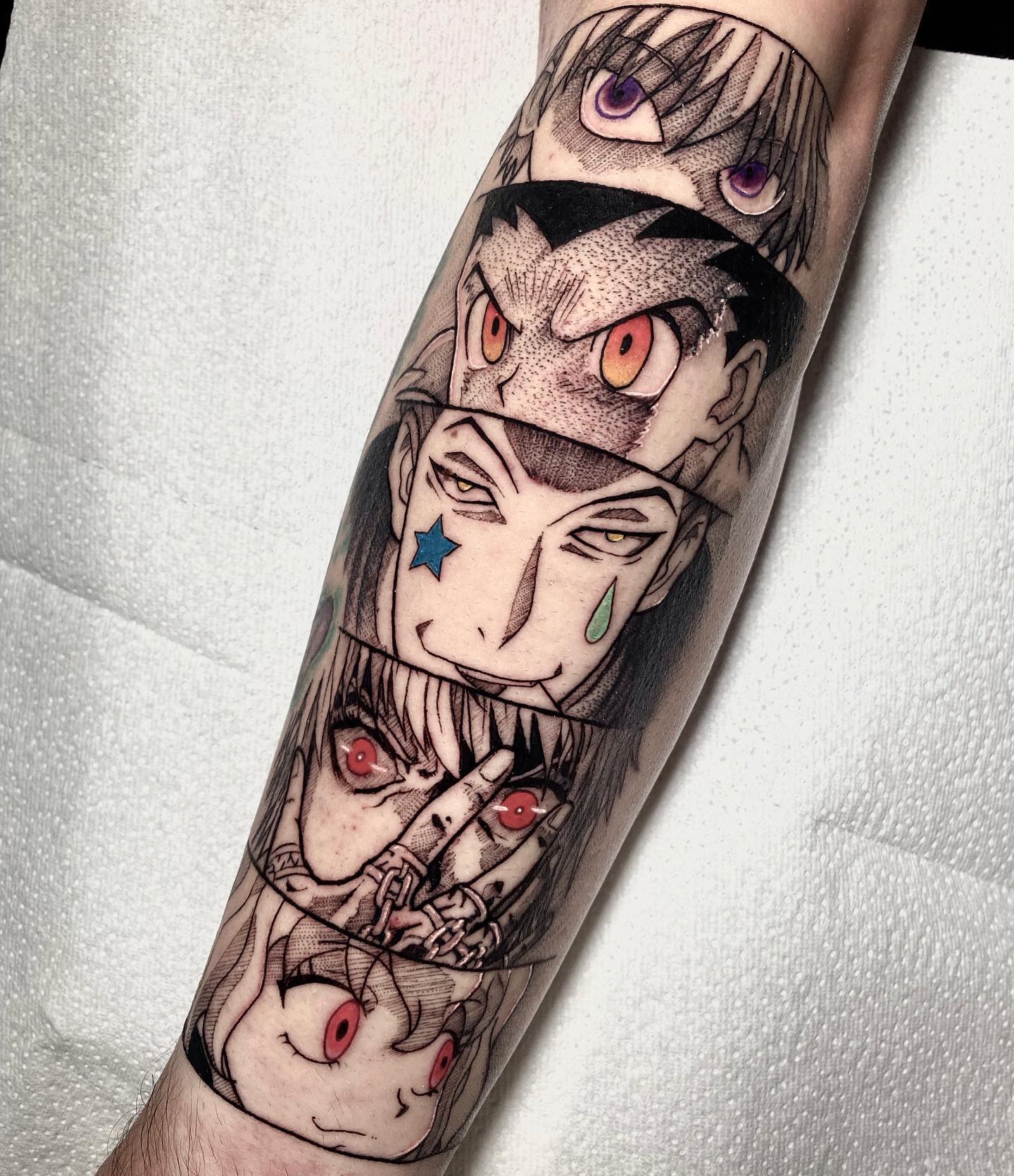 Tatuaje del personaje principal de Hunter x Hunter