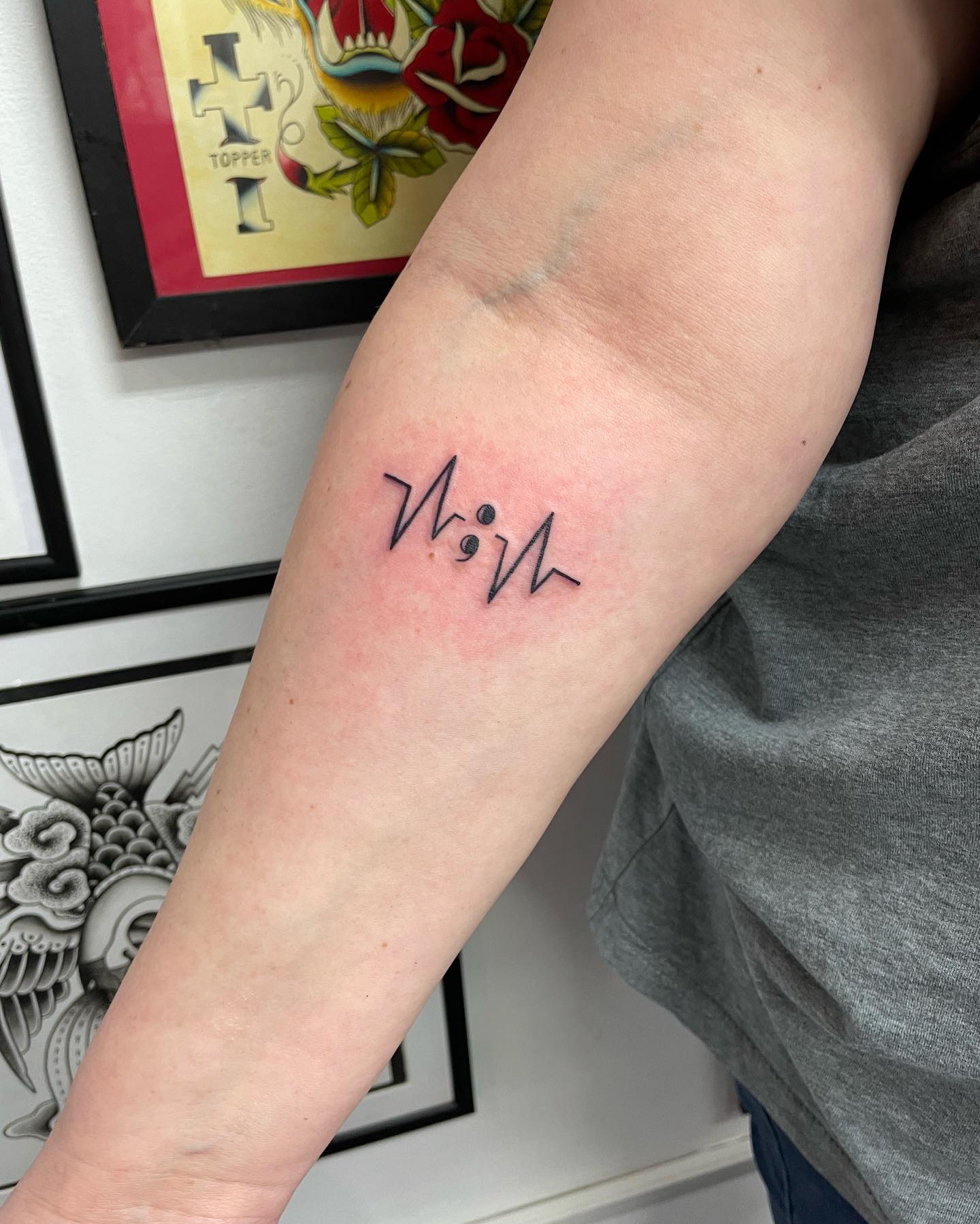 Latido del corazón; Tatuaje de punto y coma