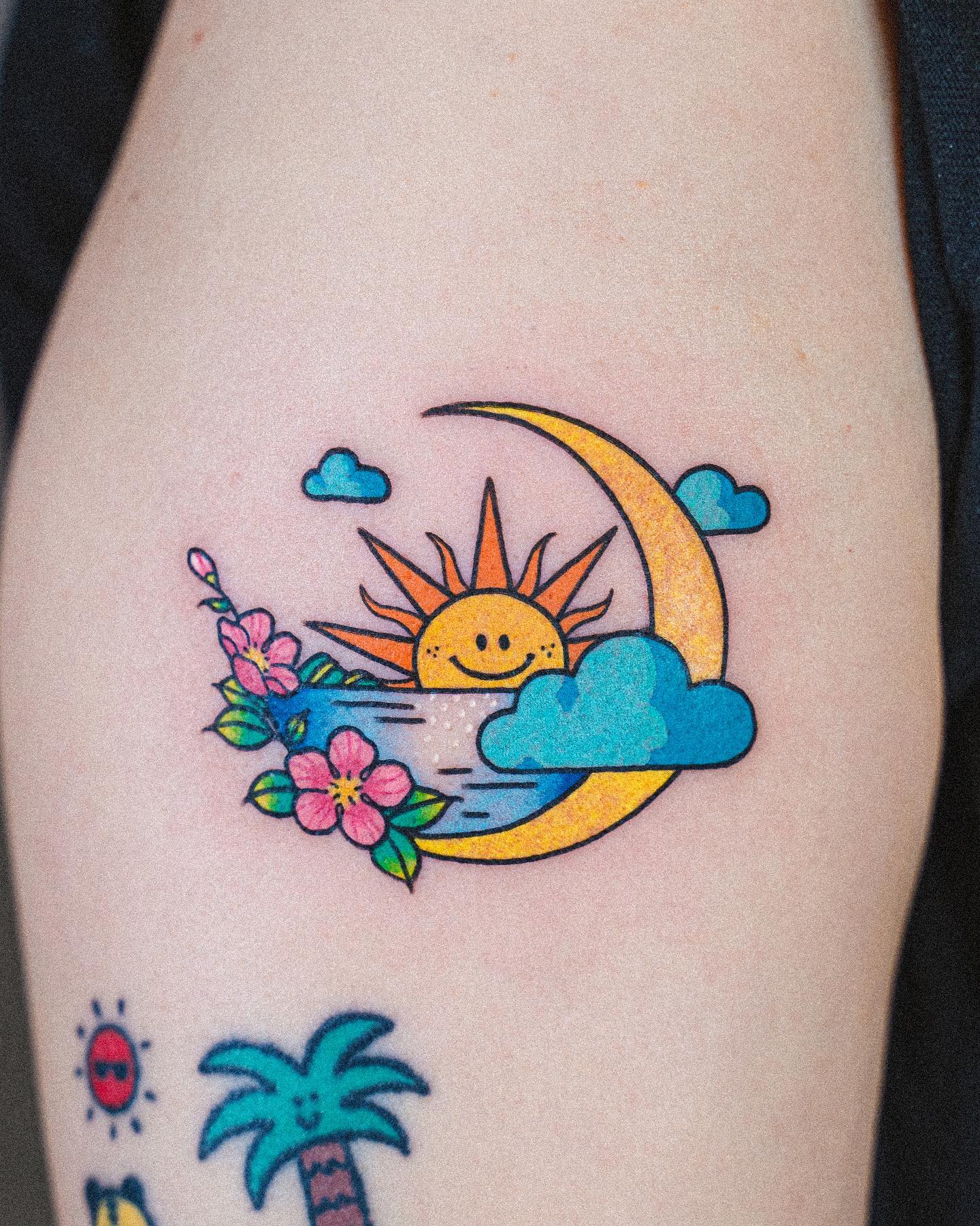 Lindo Tatuaje de Luna