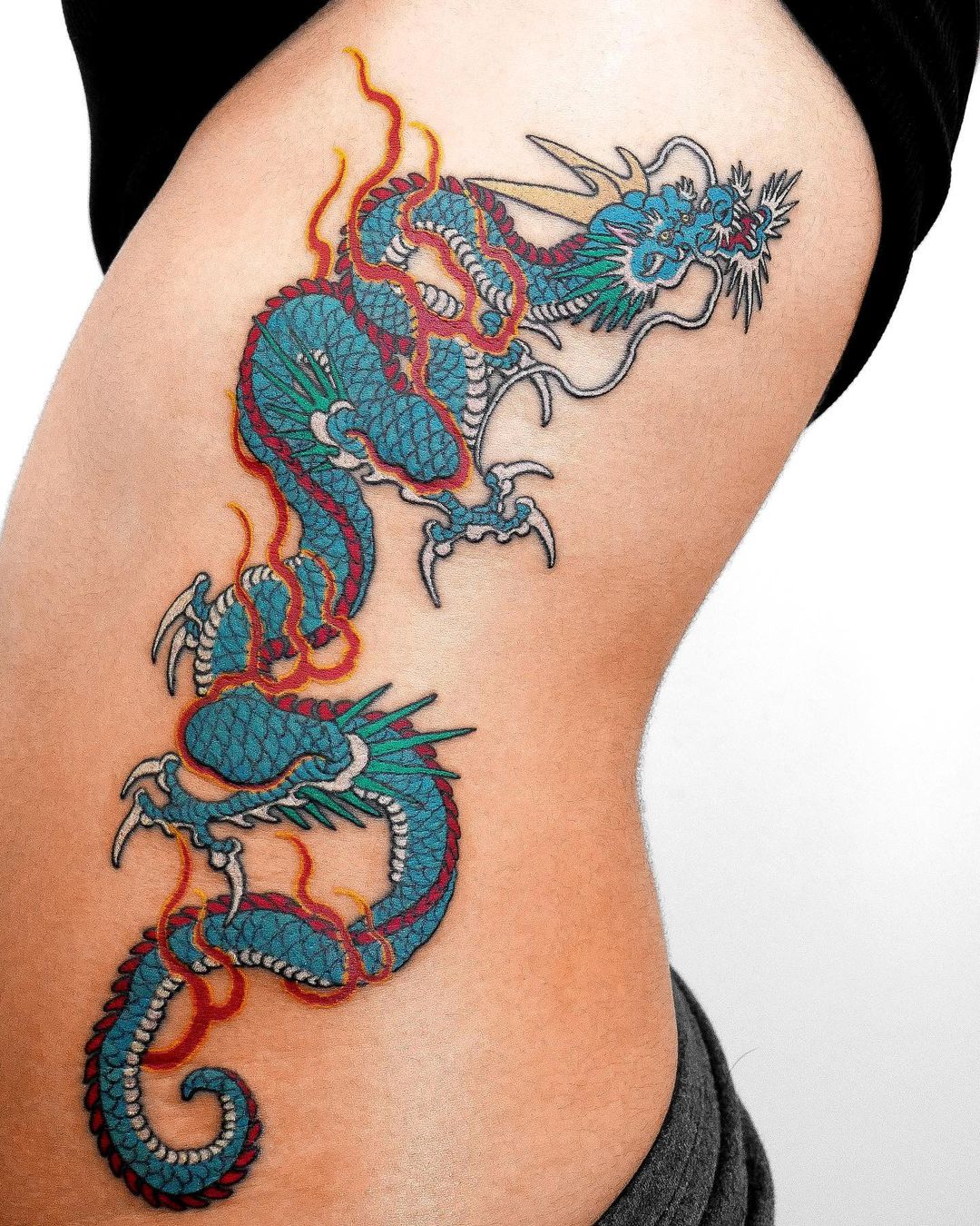 Tatuaje de Costilla Lateral de Cactus