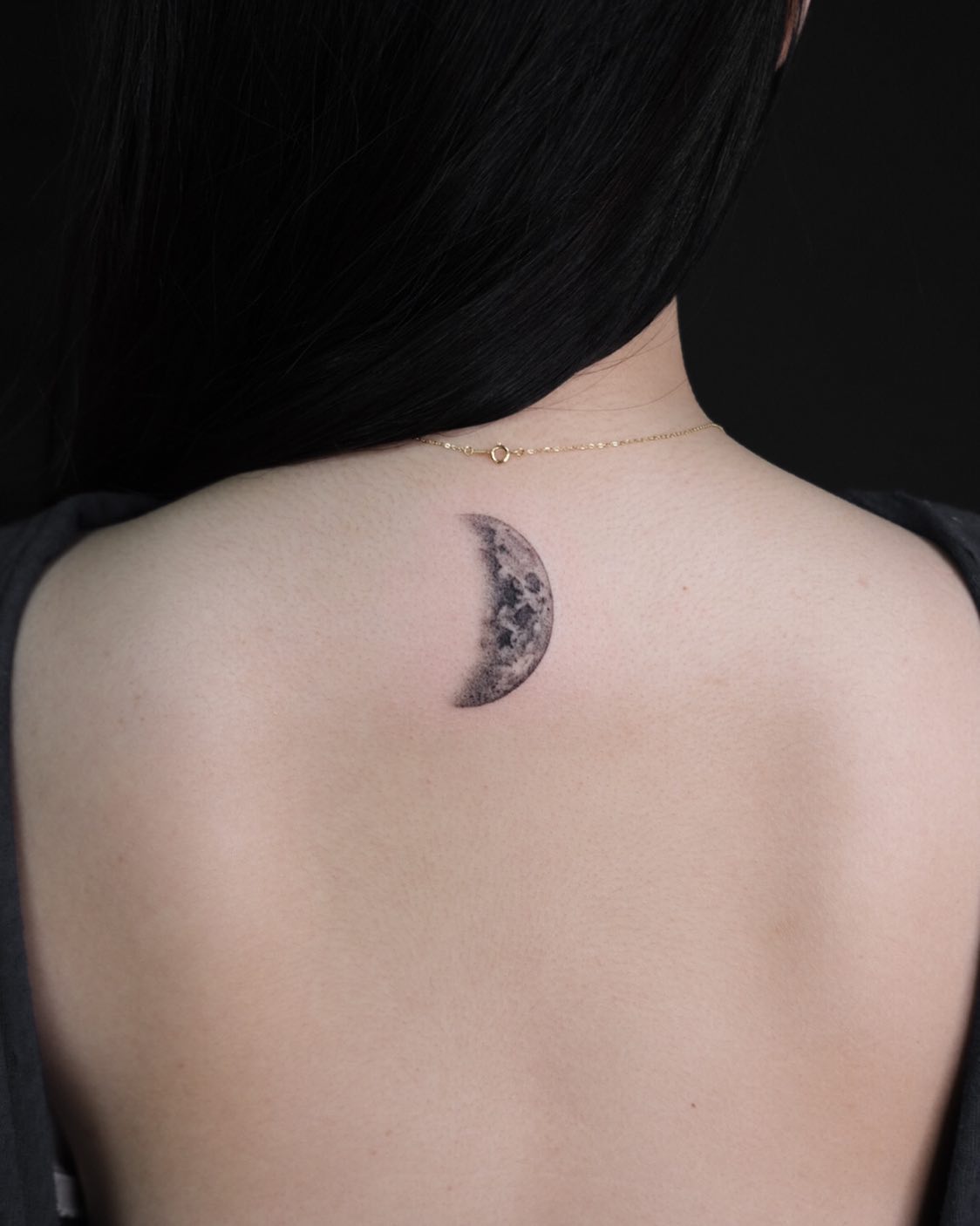 Tatuaje de la Luna en Creciente Creciente encerada