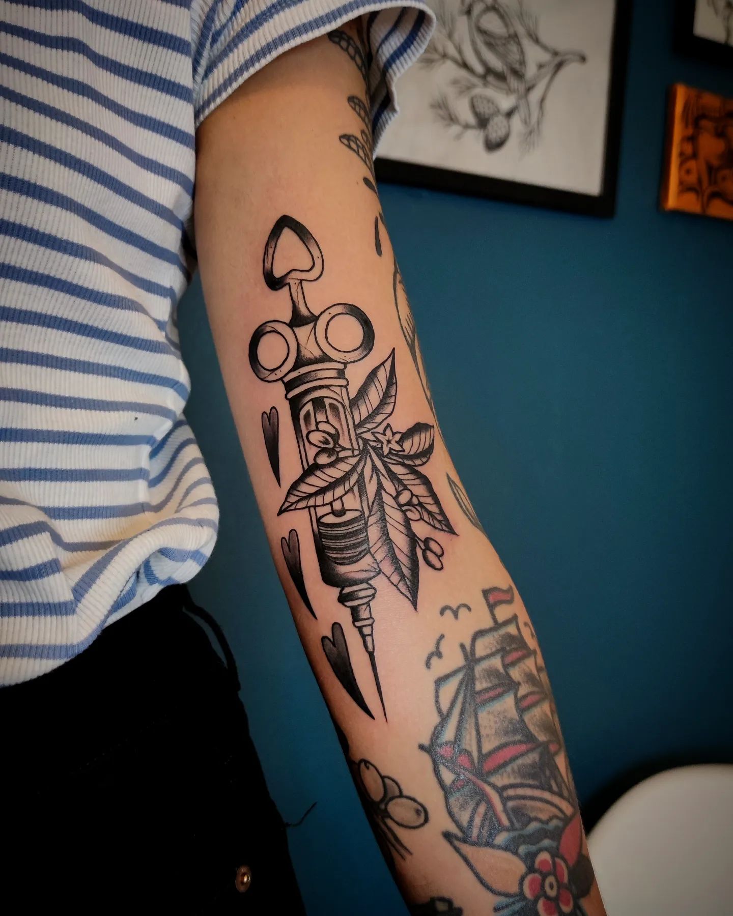 Café Inyección Labores de retazo Tatuaje
