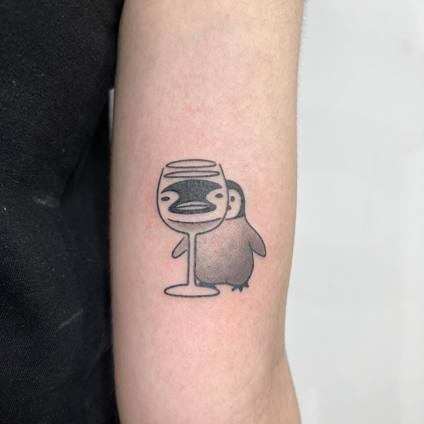 Divertido Tatuaje de Pingüino