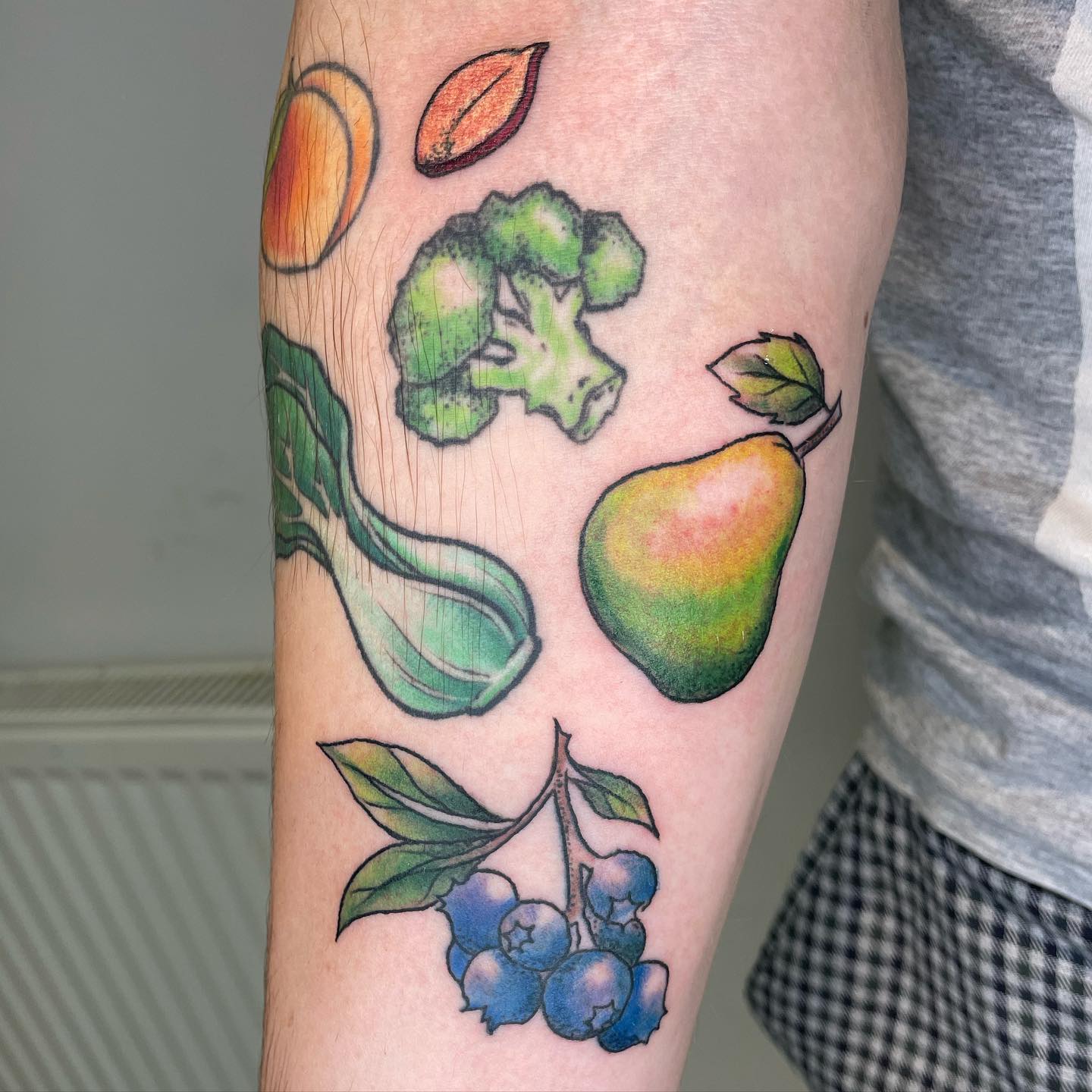 Huerta de Verduras Tatuaje de Retazos