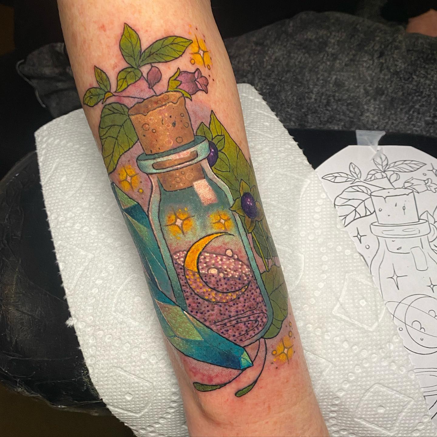 Poción mágica Tatuaje Brujeril