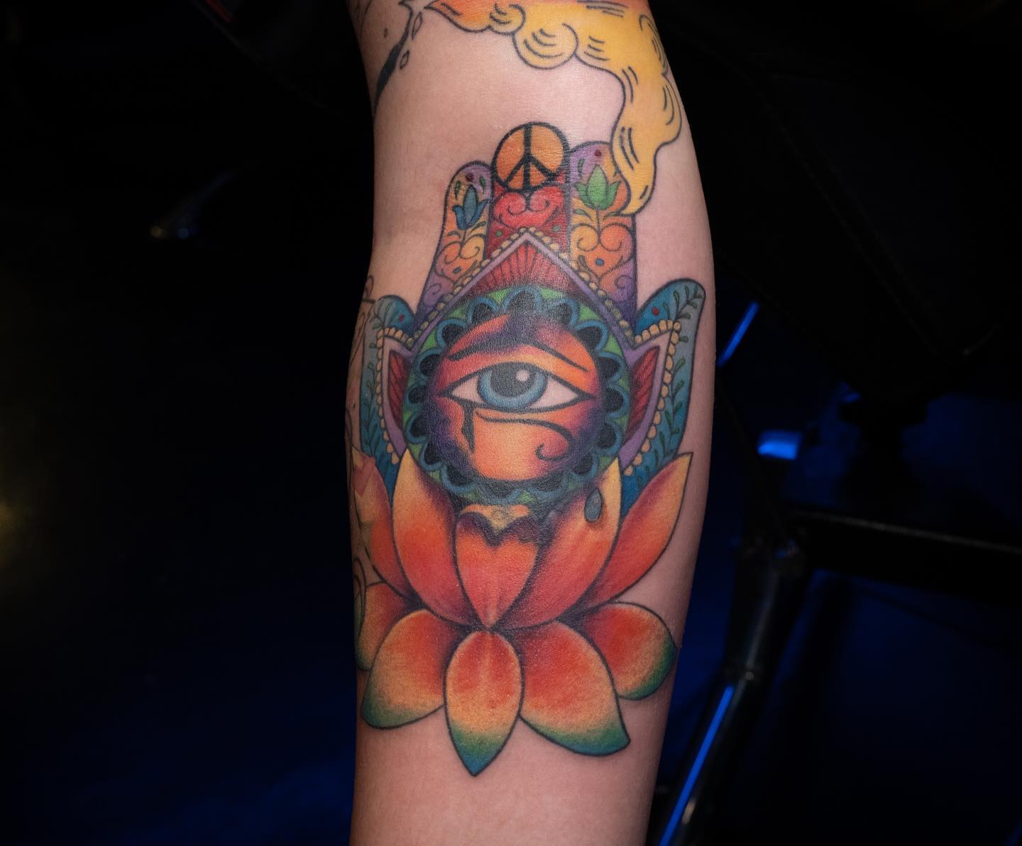 Tatuaje animado de Hamsa