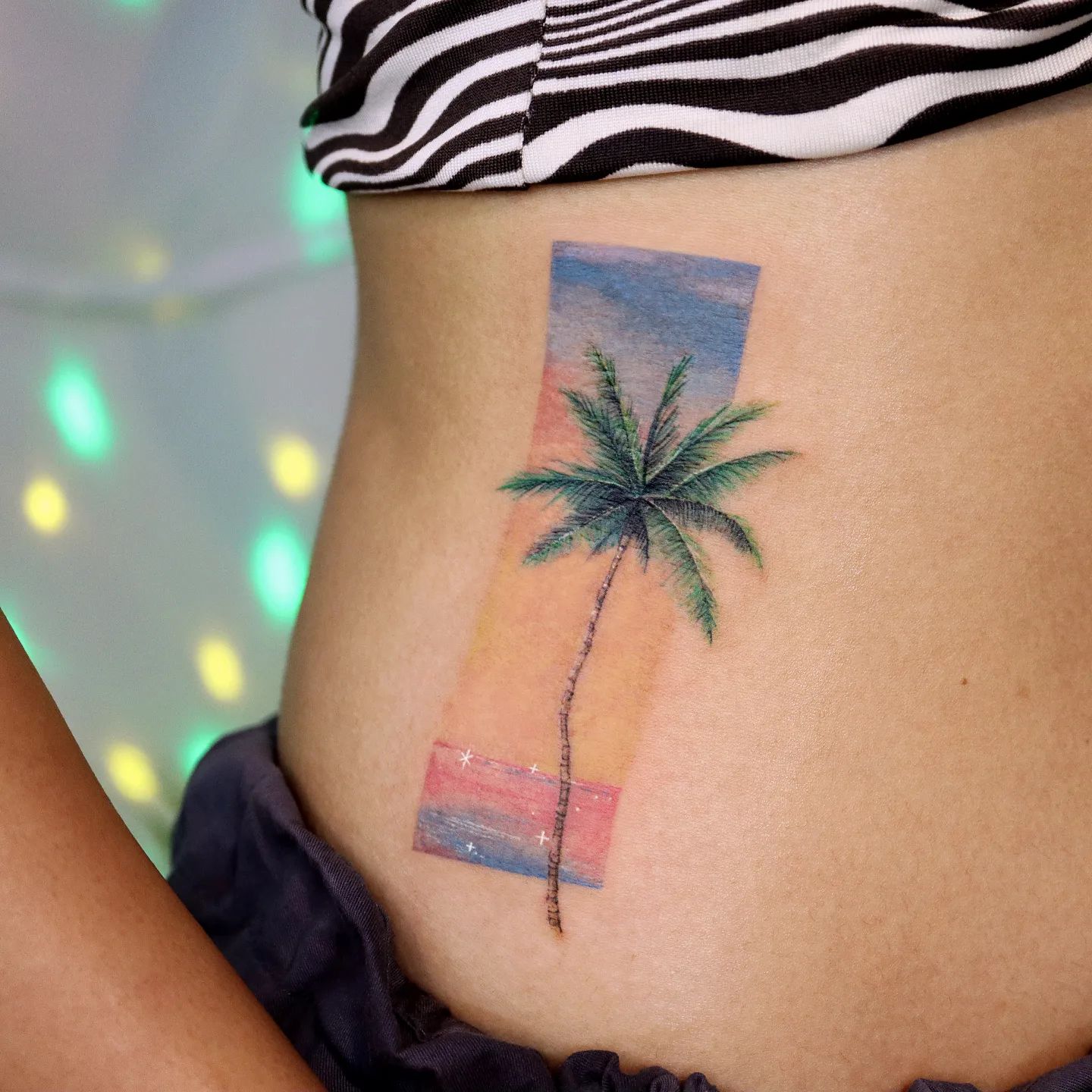 Tatuaje de Palmera Artística