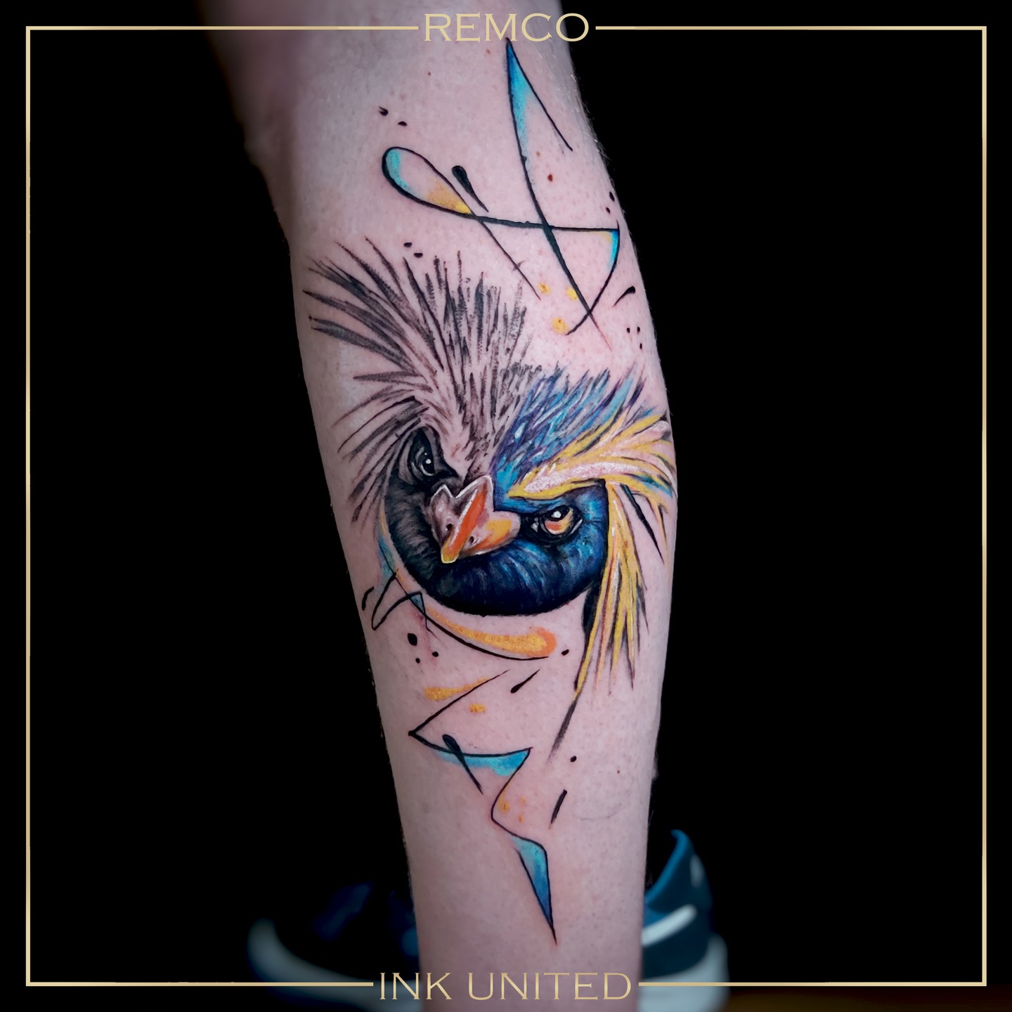 Tatuaje de Pingüino Saltarrocas