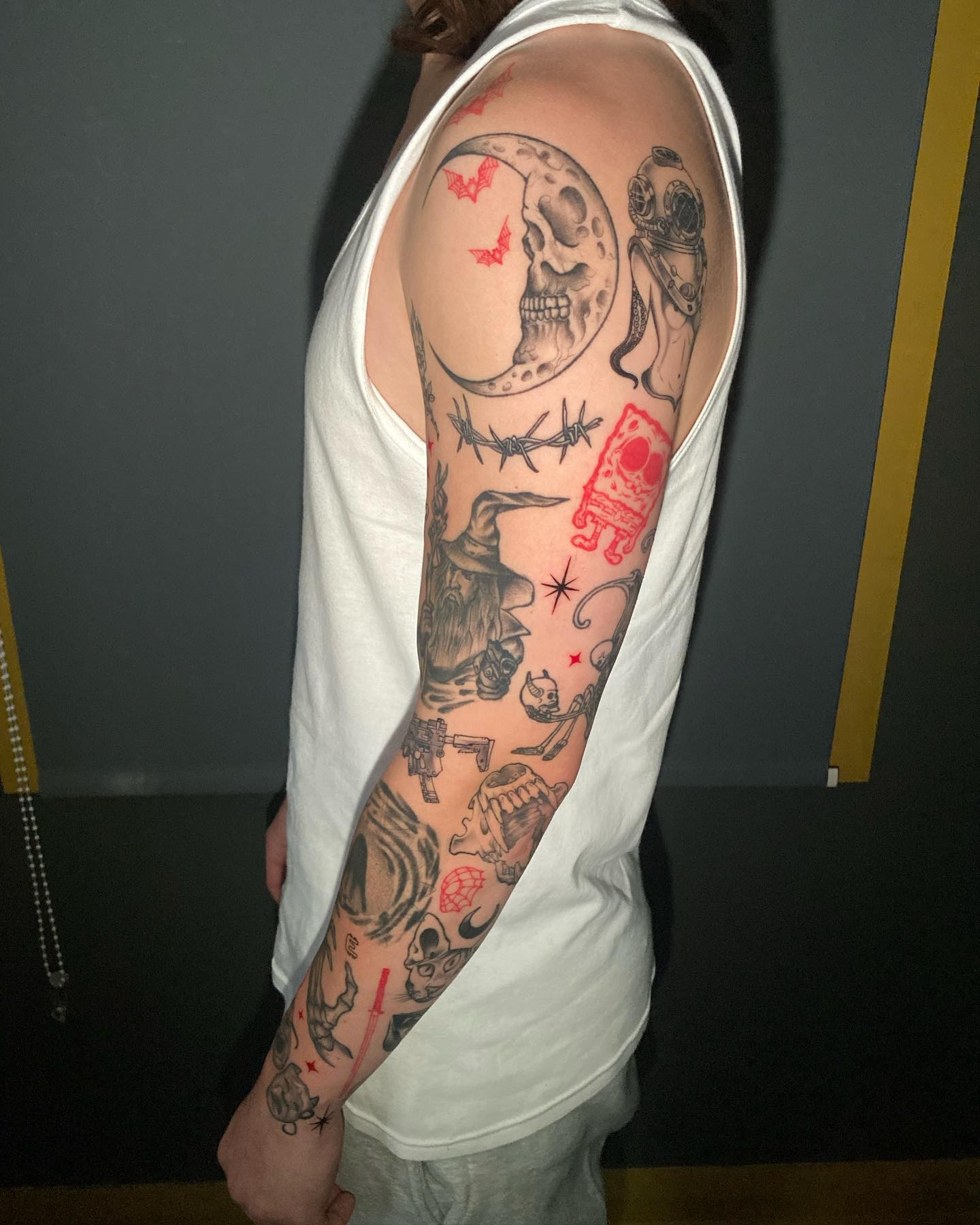 Tatuaje de retazos extravagante
