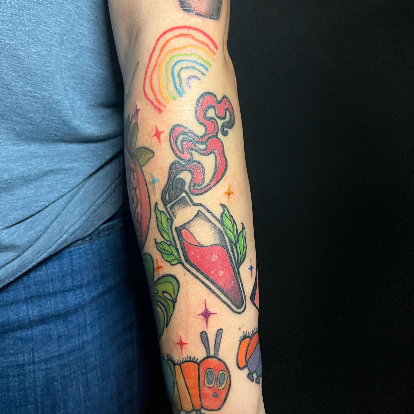 Tatuaje de Retazos Vívidos