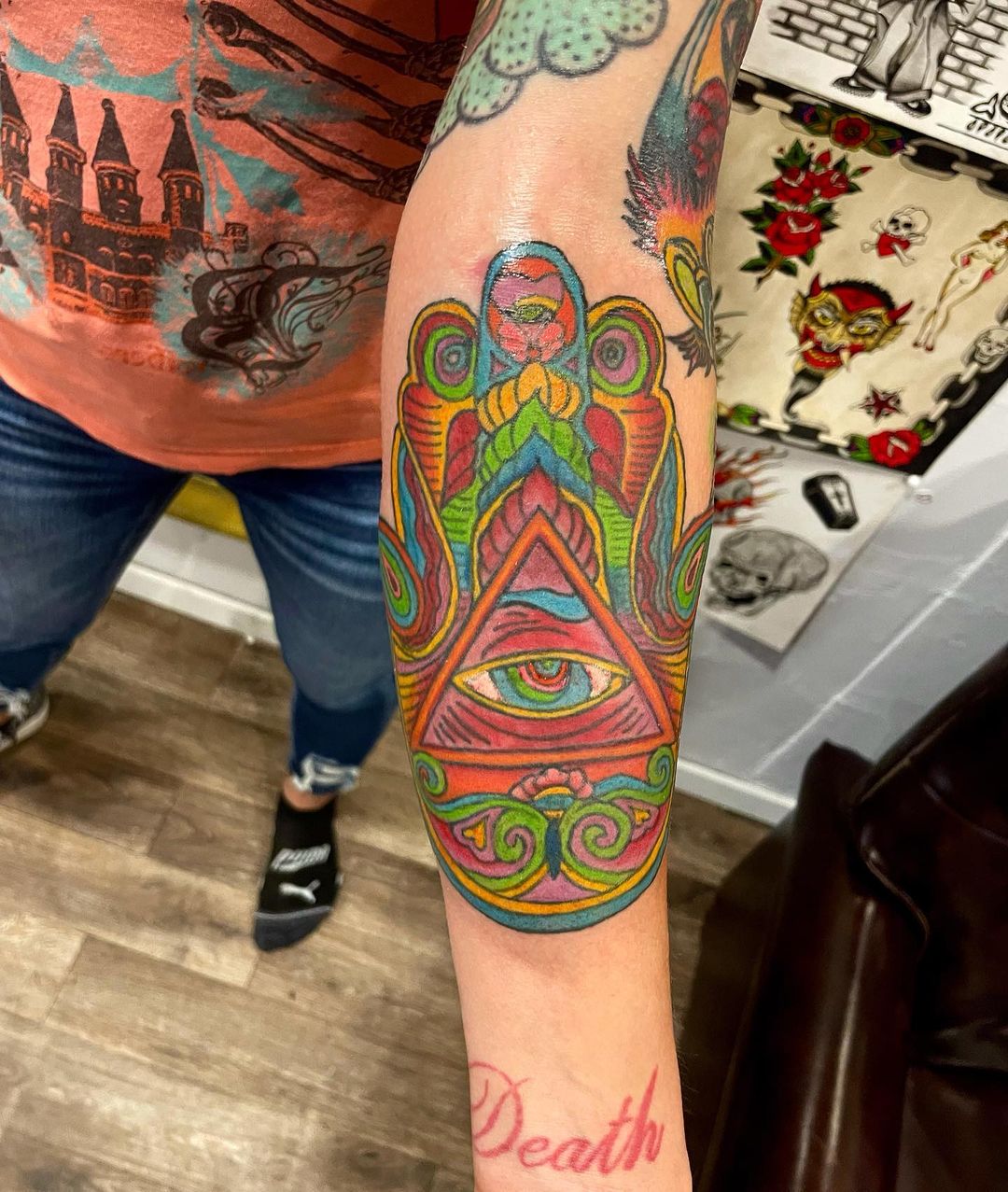 Tatuaje Hamsa Poderoso y Energético