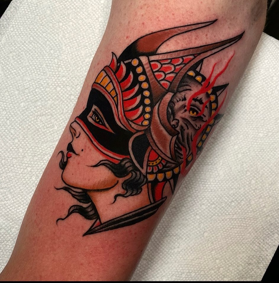 Estampado Gitano Retro Tatuaje Tradicional Americano