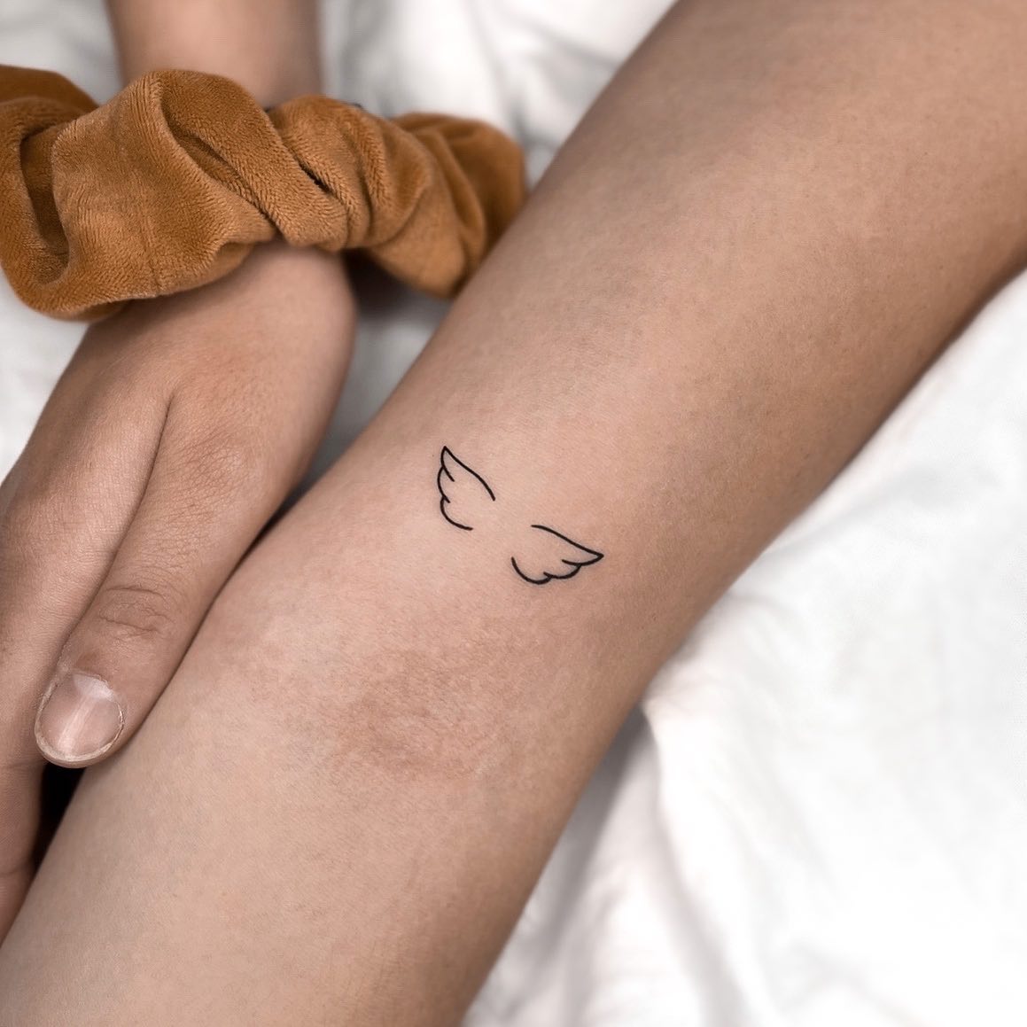 Minimalismo Tatuaje de ala negra