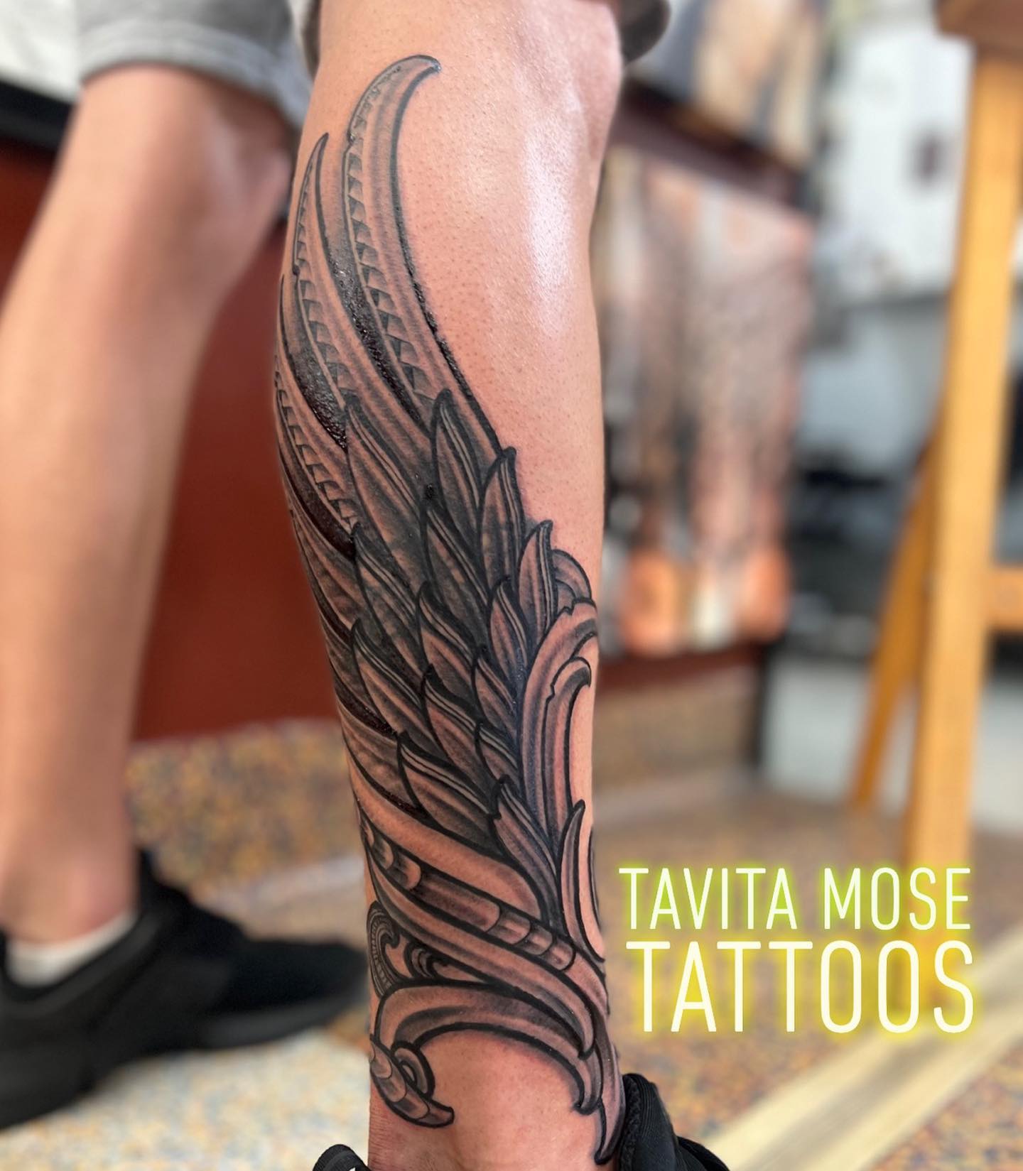 Tatuaje de ala de ternero
