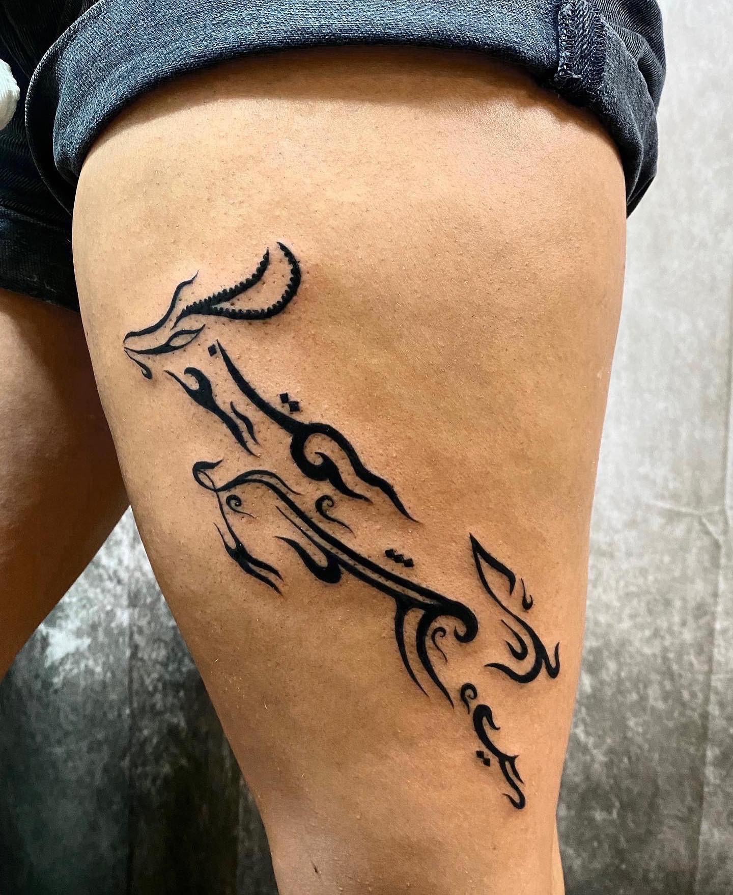 Tatuaje de gacela árabe