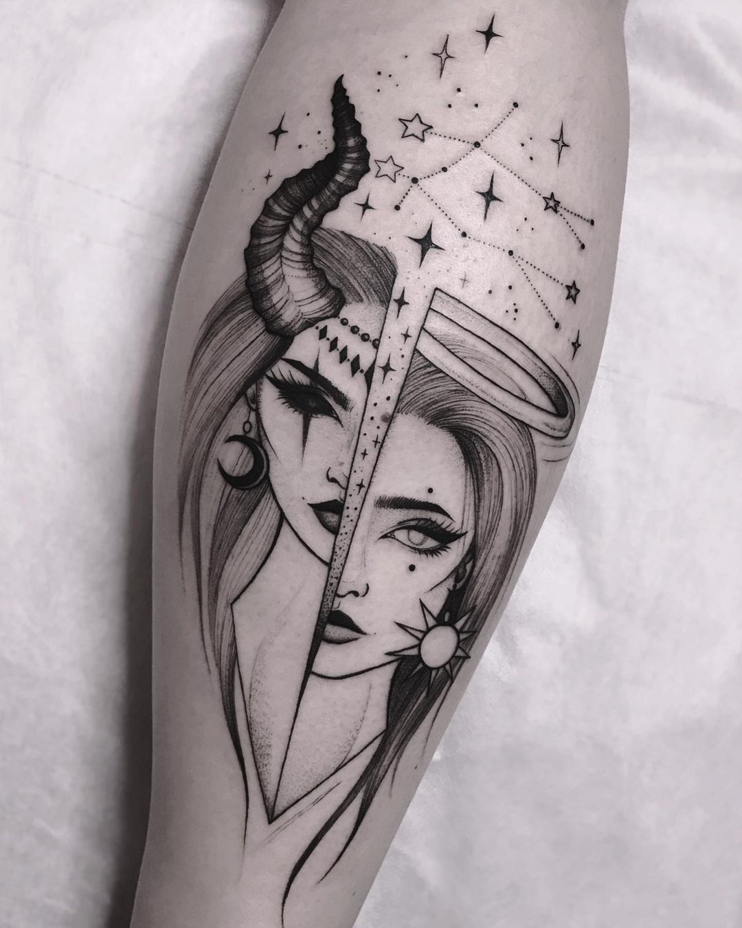 Tatuaje de Manga Géminis