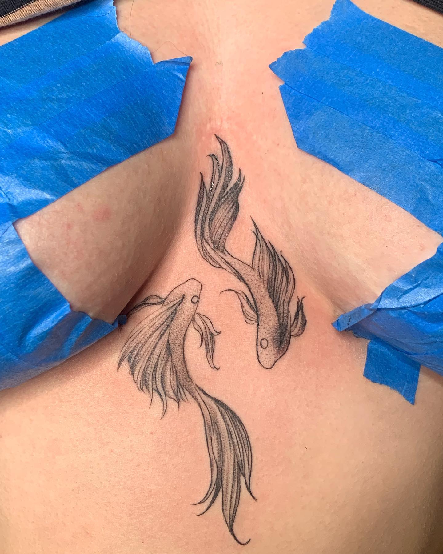 Tatuaje de pareja de peces