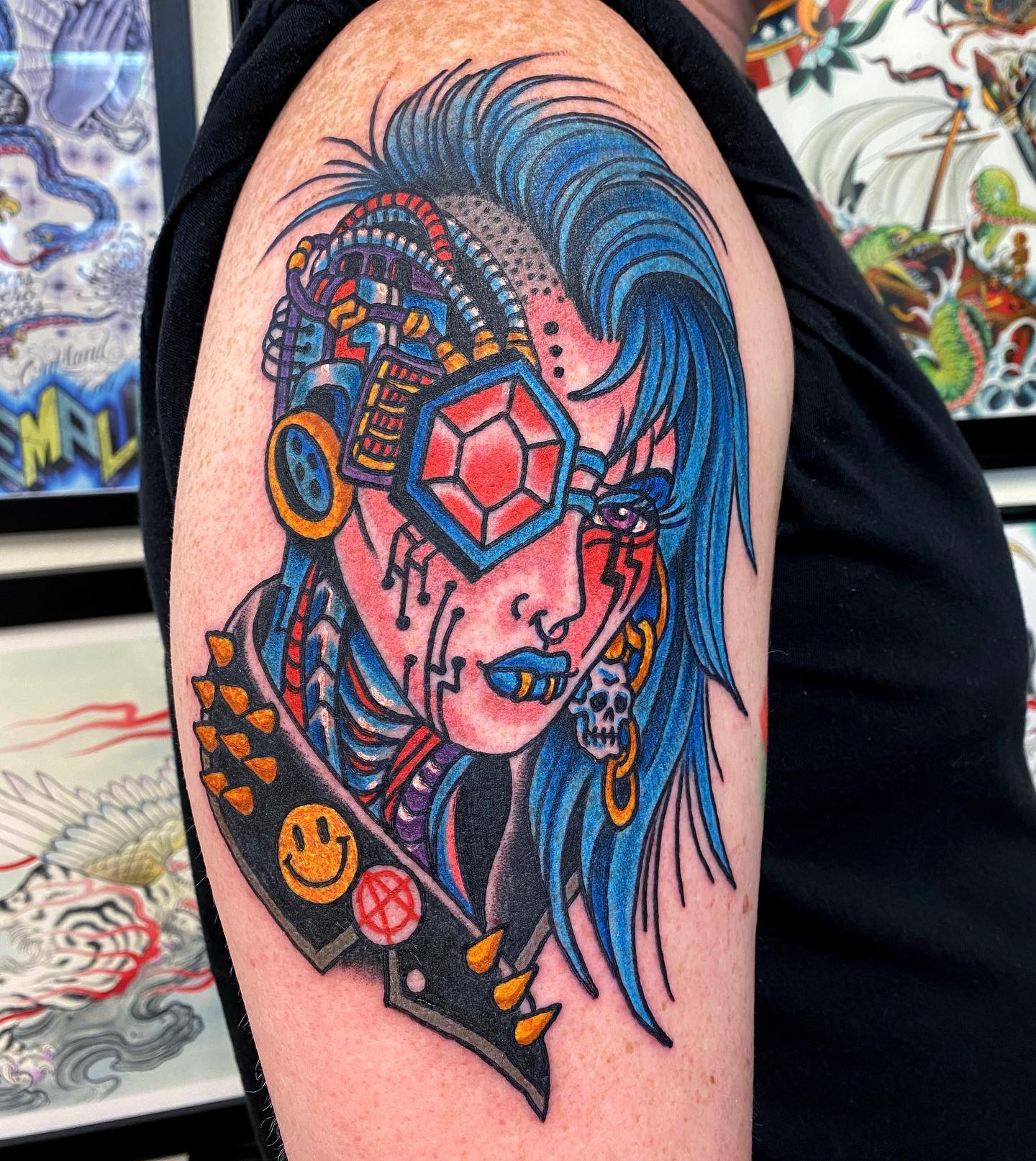 Tatuaje Tradicional Americano Futurista