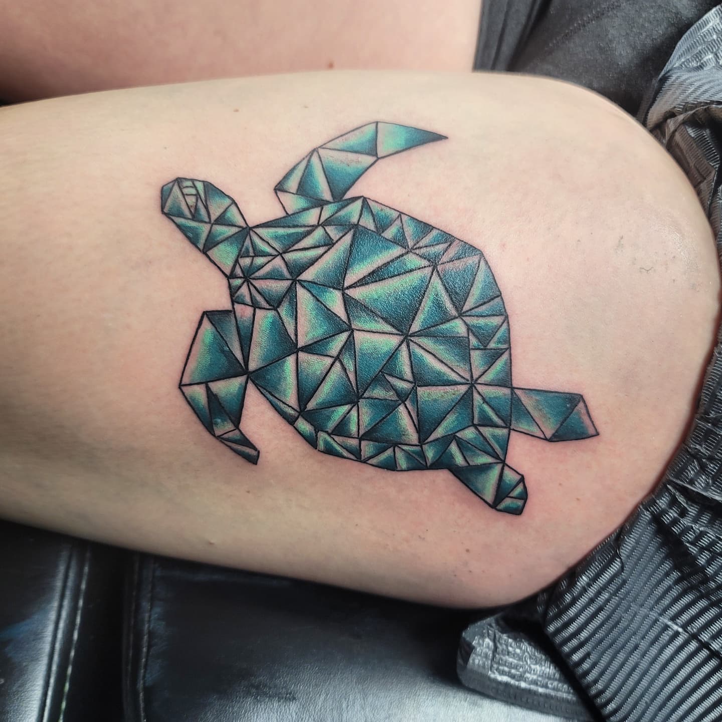 Diseño abstracto de tortuga marina.