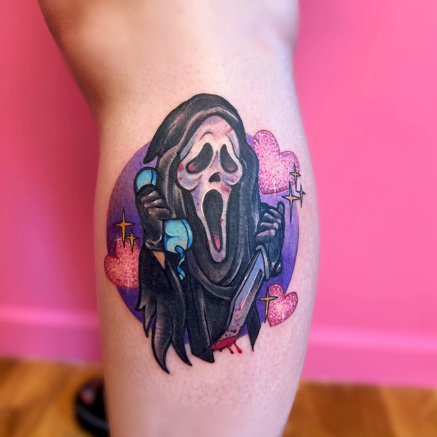Espeluznante Grito Brillo Tatuaje